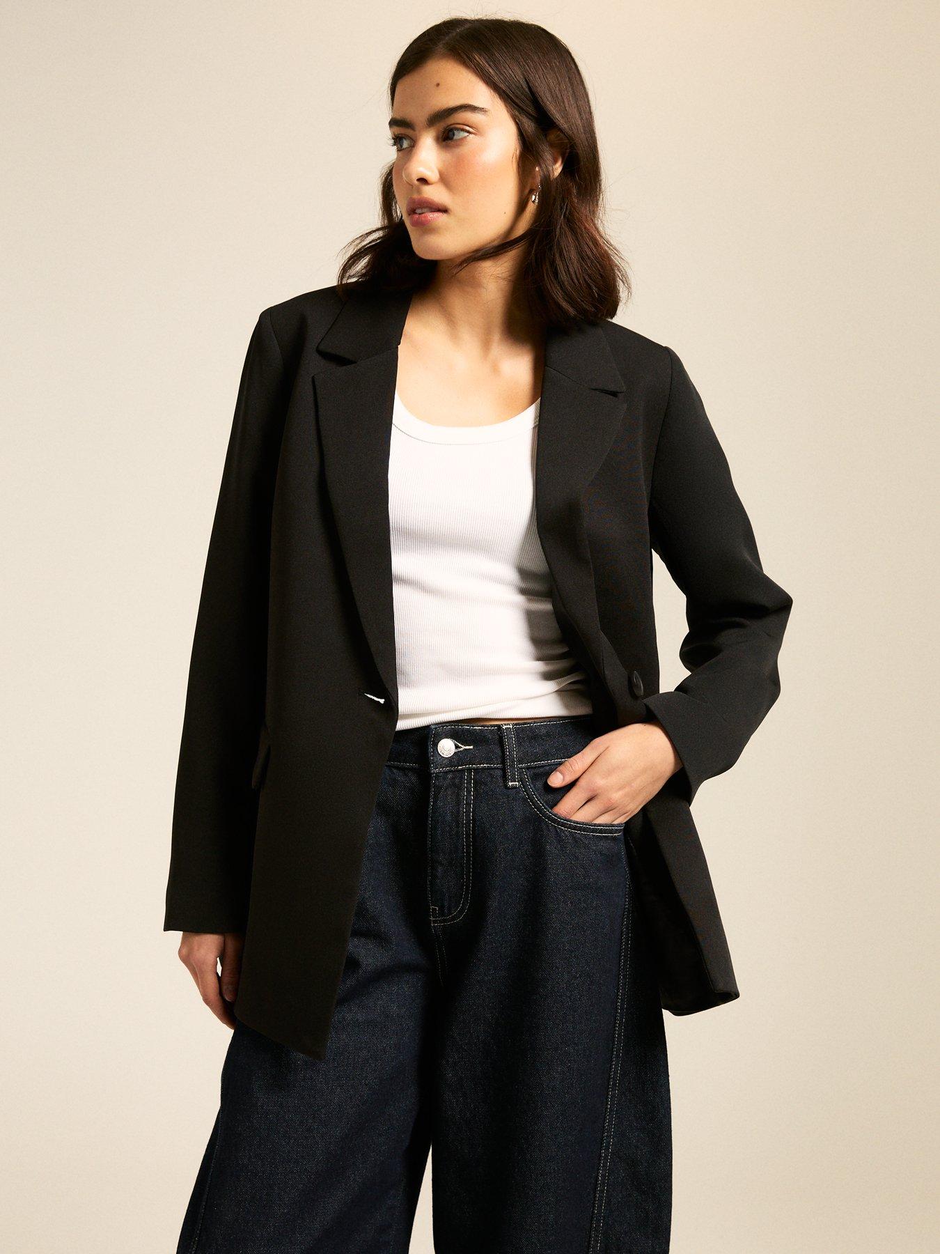 undefined Black Single Breasted Blazer