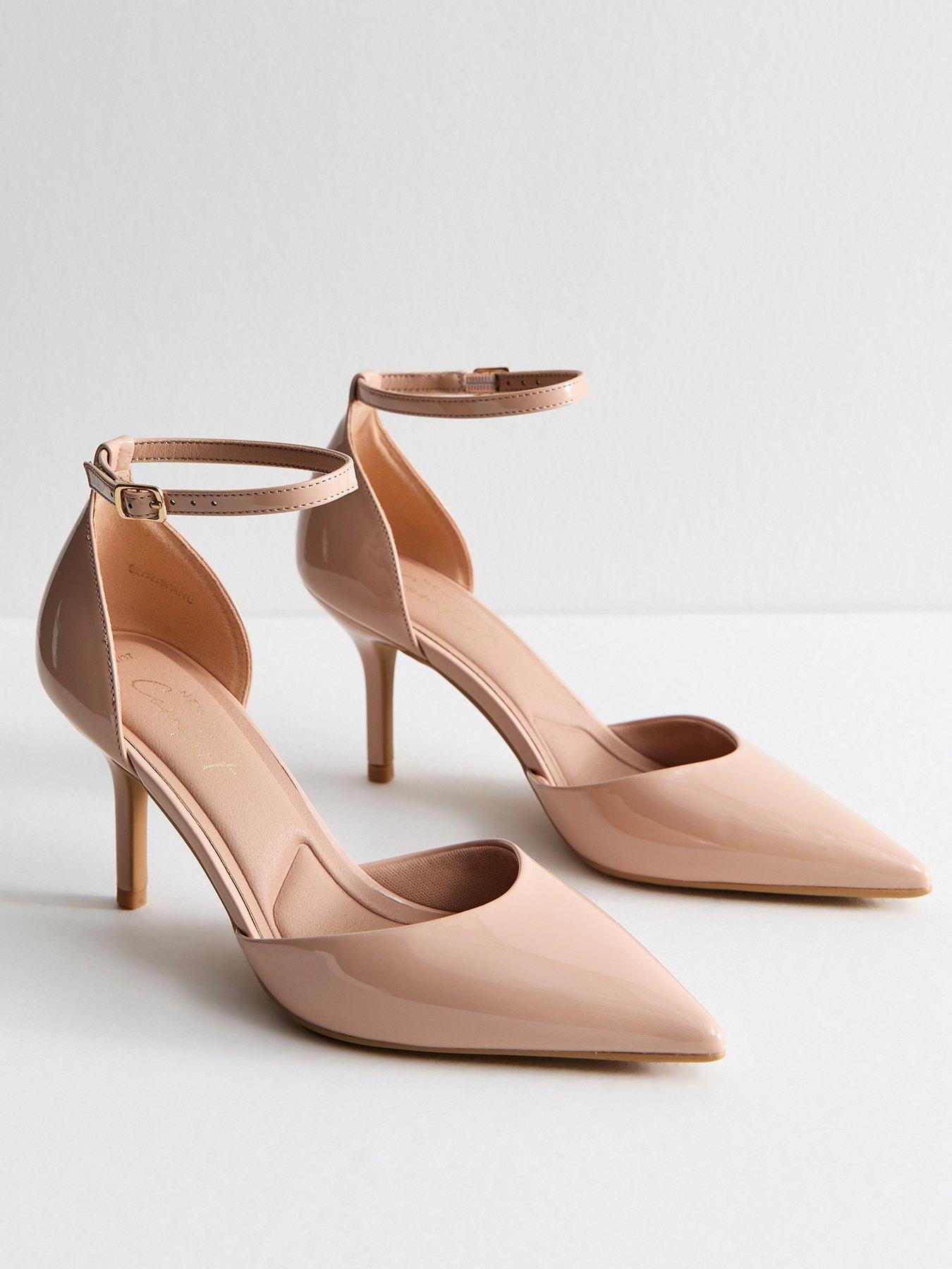  image of new-look-oatmeal-2-part-stiletto-heel-pointed-toe-pumps-cream