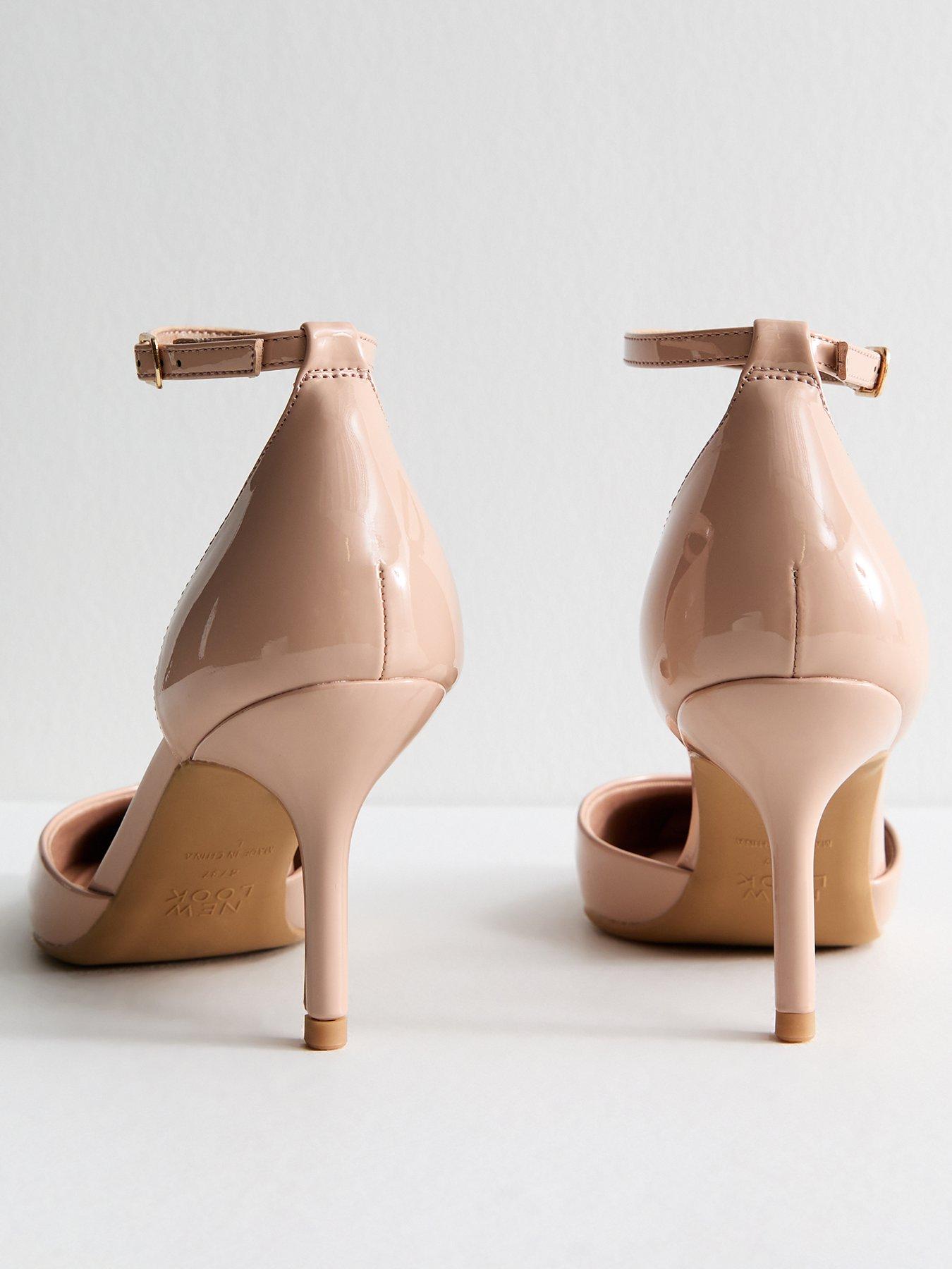  image of new-look-oatmeal-2-part-stiletto-heel-pointed-toe-pumps-cream