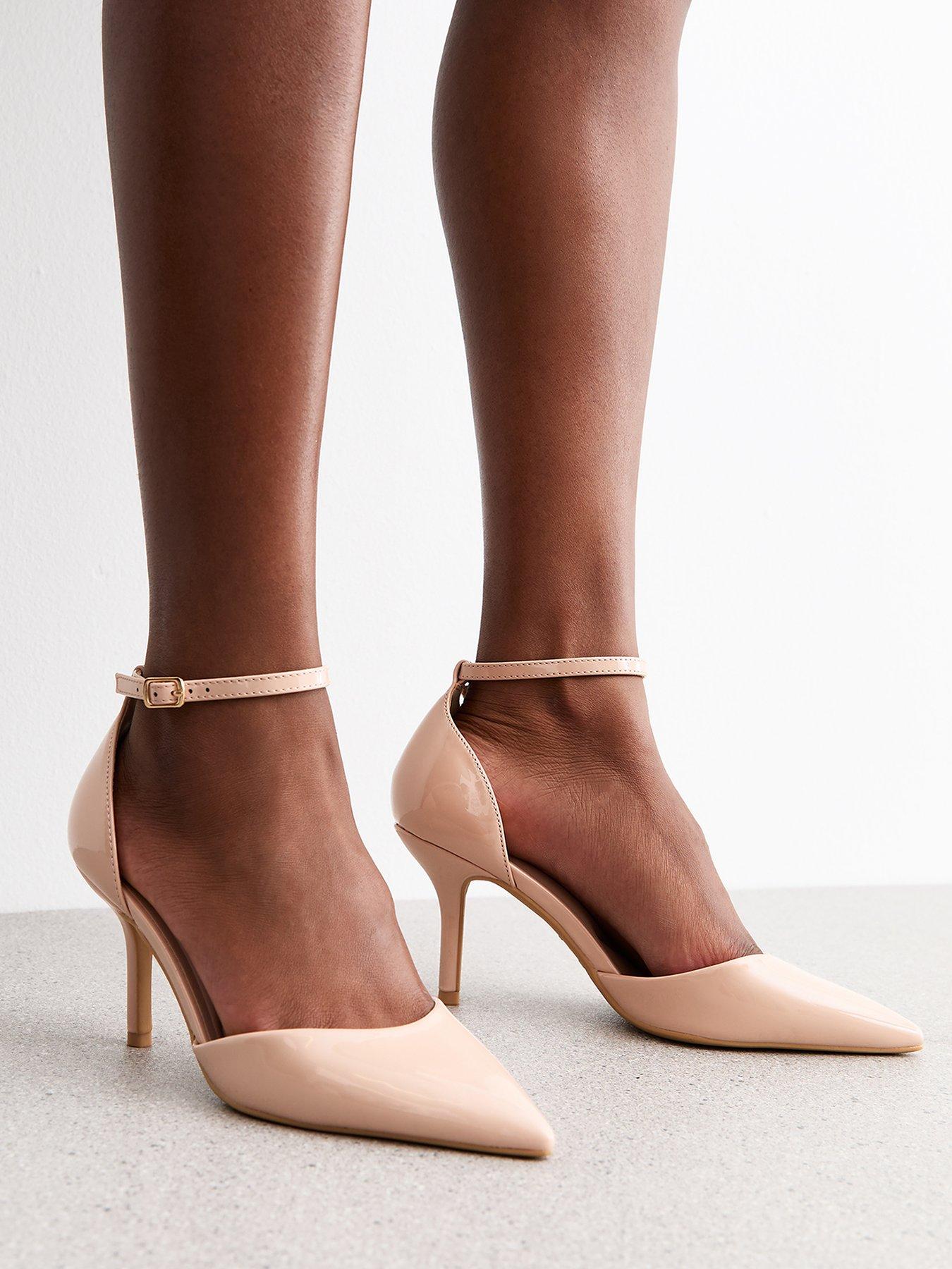  image of new-look-oatmeal-2-part-stiletto-heel-pointed-toe-pumps-cream