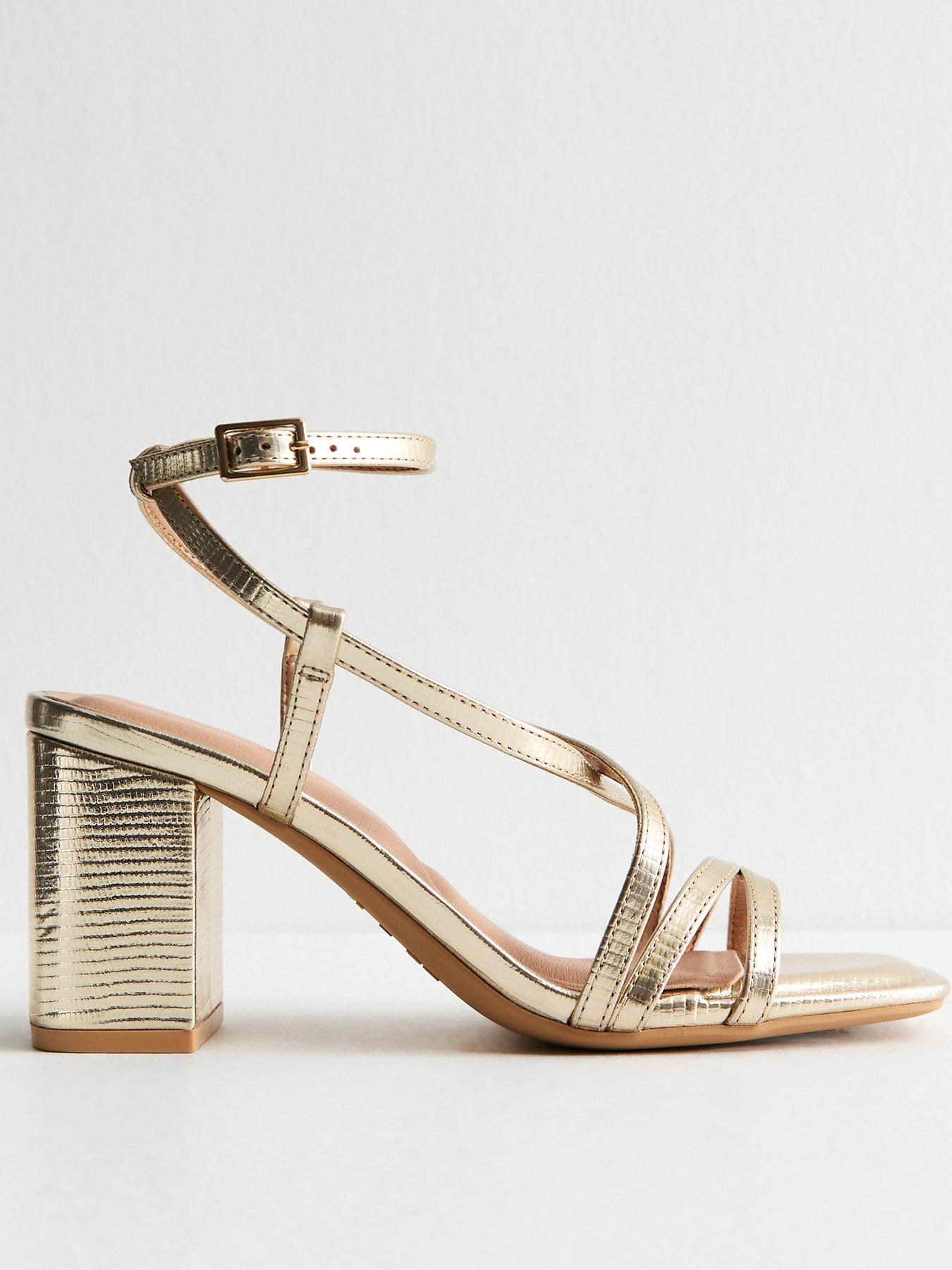 new-look-faux-leather-block-heel-multi-strap-sandals-gold