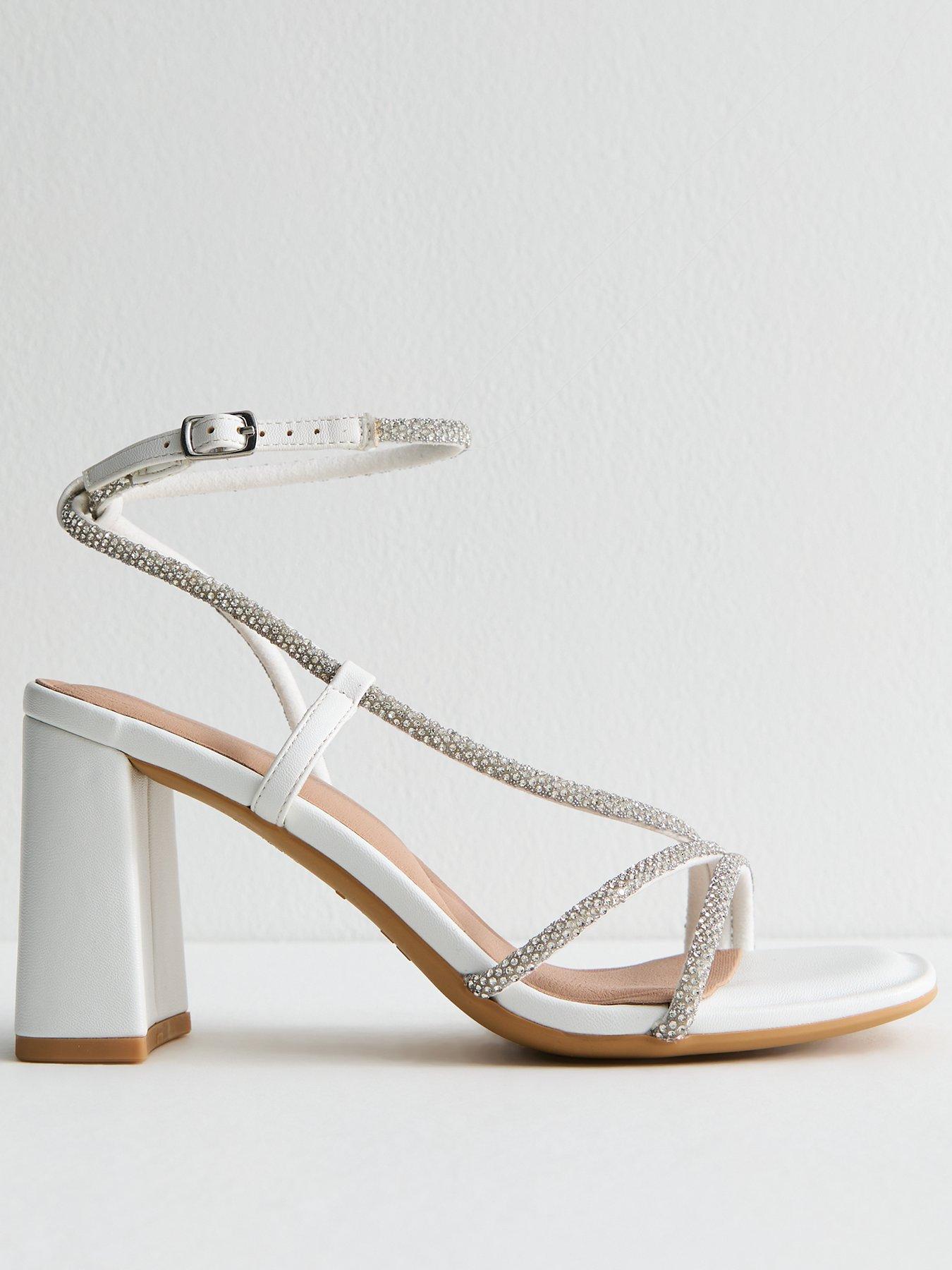  image of new-look-white-diamantegrave-embellished-multi-strap-sandals