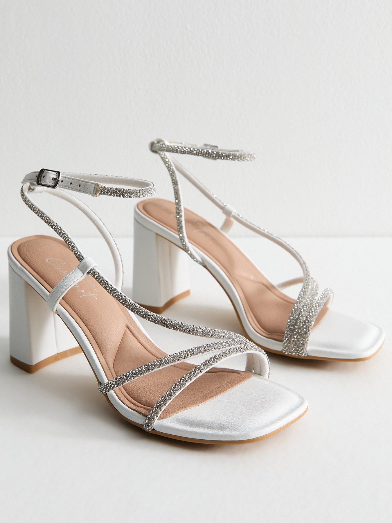  image of new-look-white-diamantegrave-embellished-multi-strap-sandals