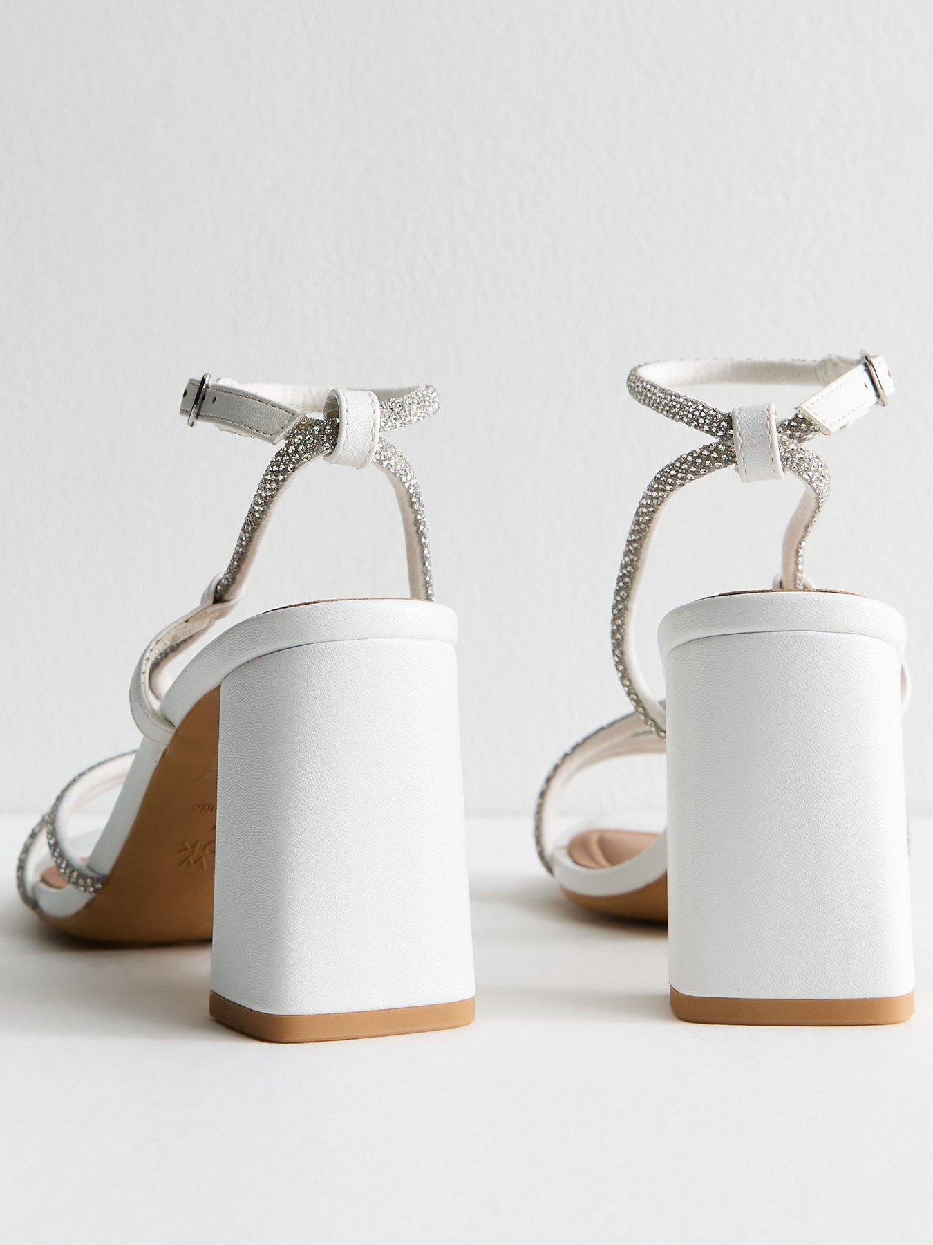  image of new-look-white-diamantegrave-embellished-multi-strap-sandals