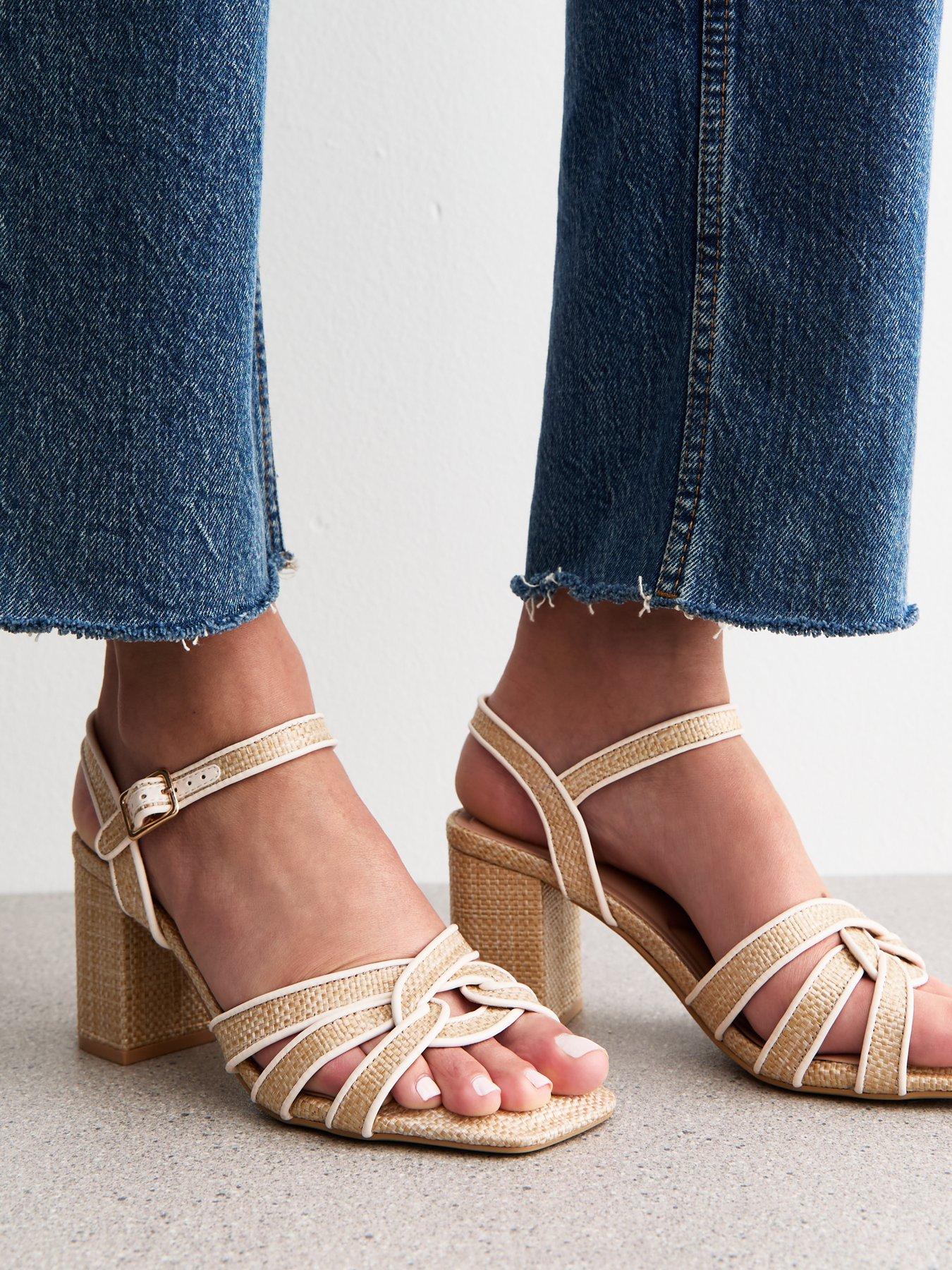  image of new-look-camel-raffia-look-twist-strap-sandals