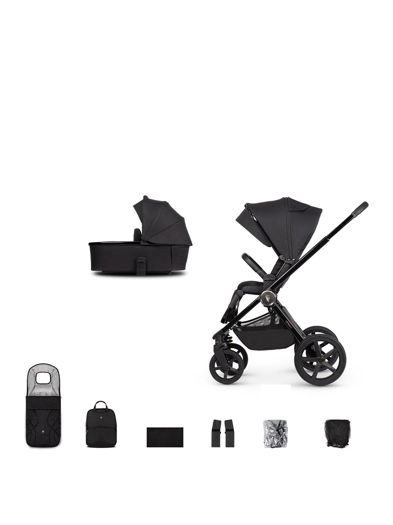  image of venicci-upline-2-2in1-pushchair-and-accessories-all-black