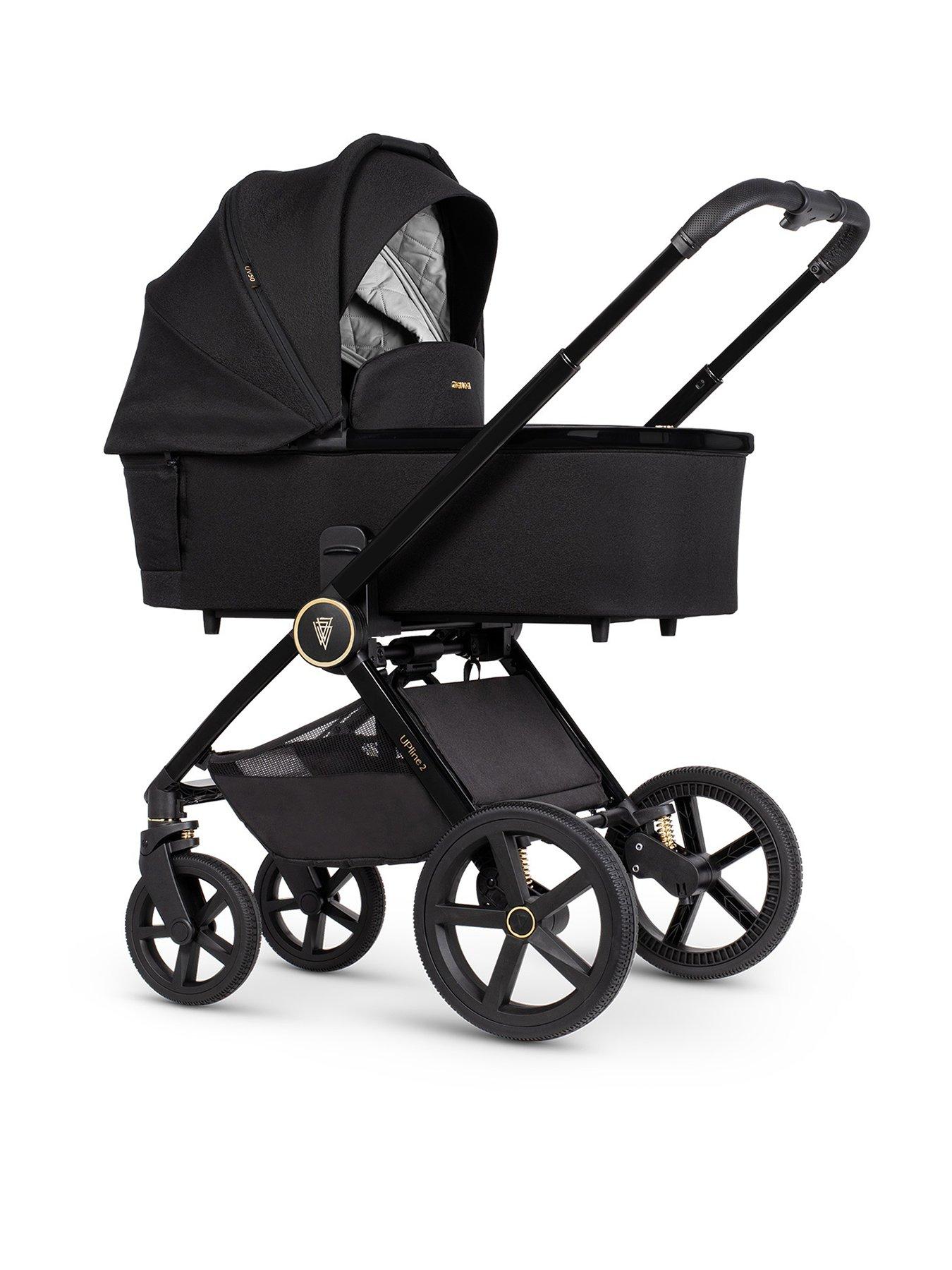  image of venicci-upline-2-2in1-pushchair-and-accessories-all-black