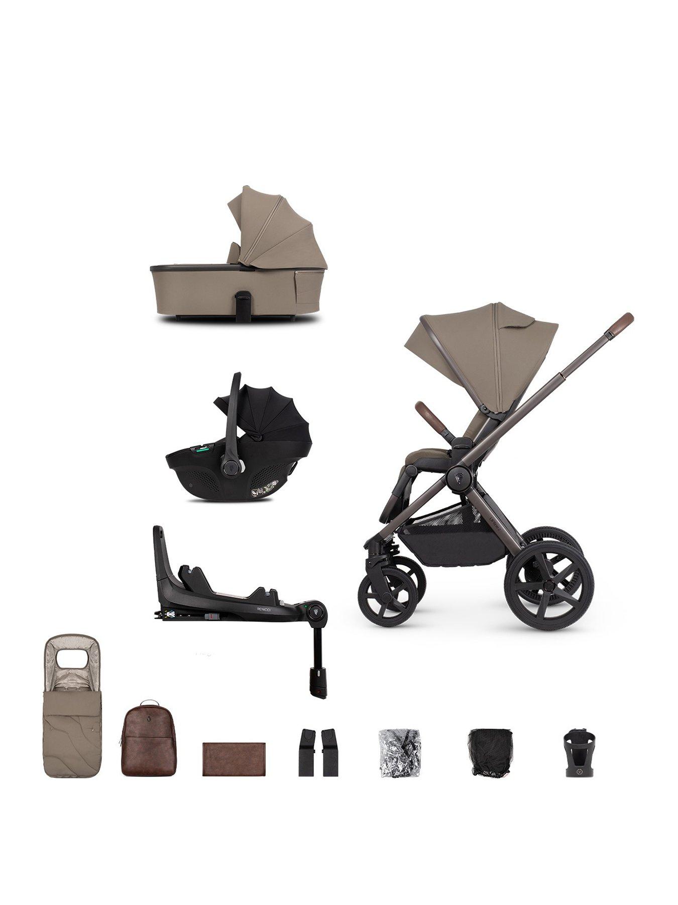 undefined Upline 2 SE - 3in1 Bundle plus Tiago Black Car Seat and 360 Base - Powder