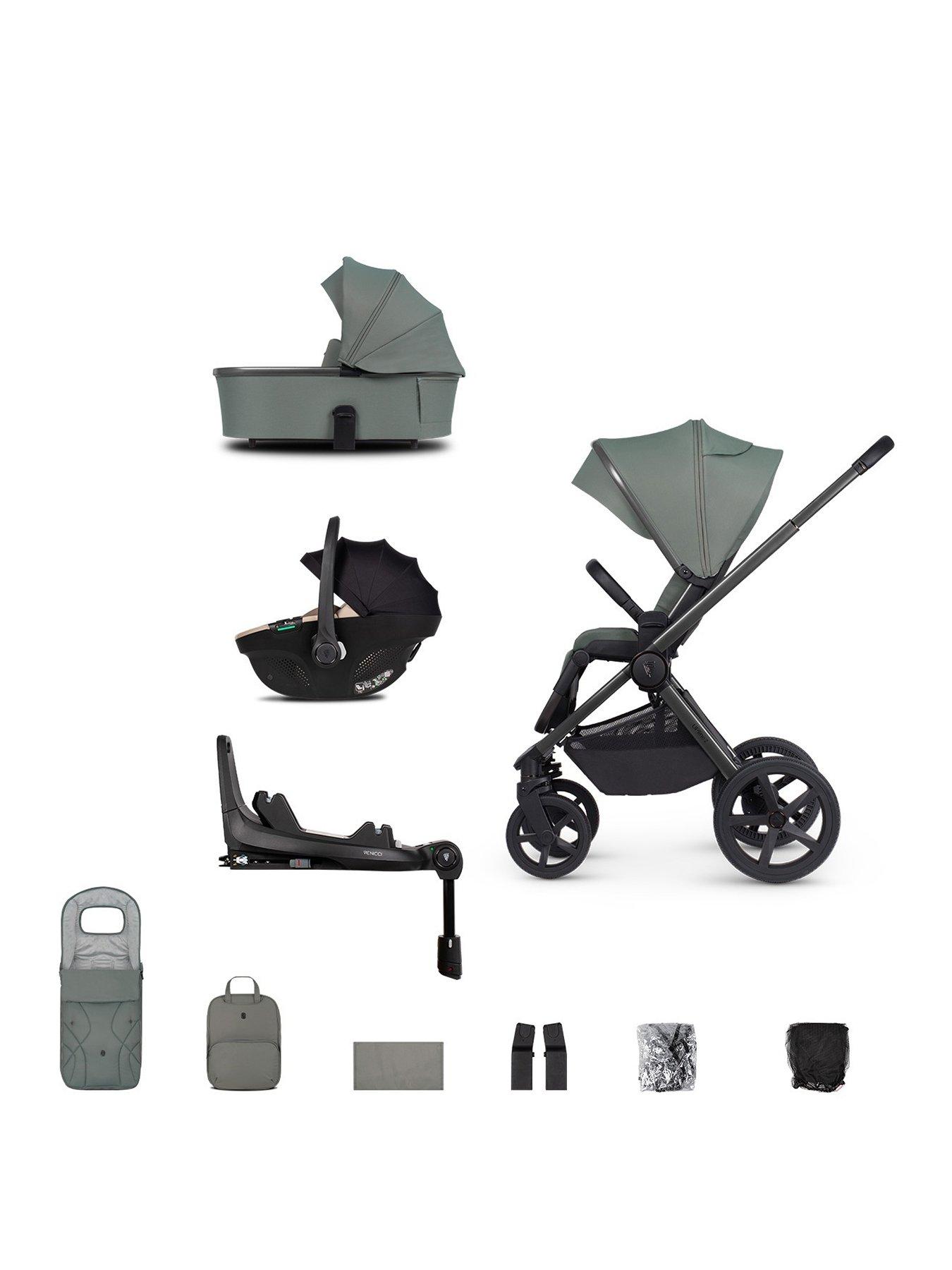 undefined Upline 2 - 3in1 Bundle plus Tiago Beige Car Seat and 360 Base - Aloe