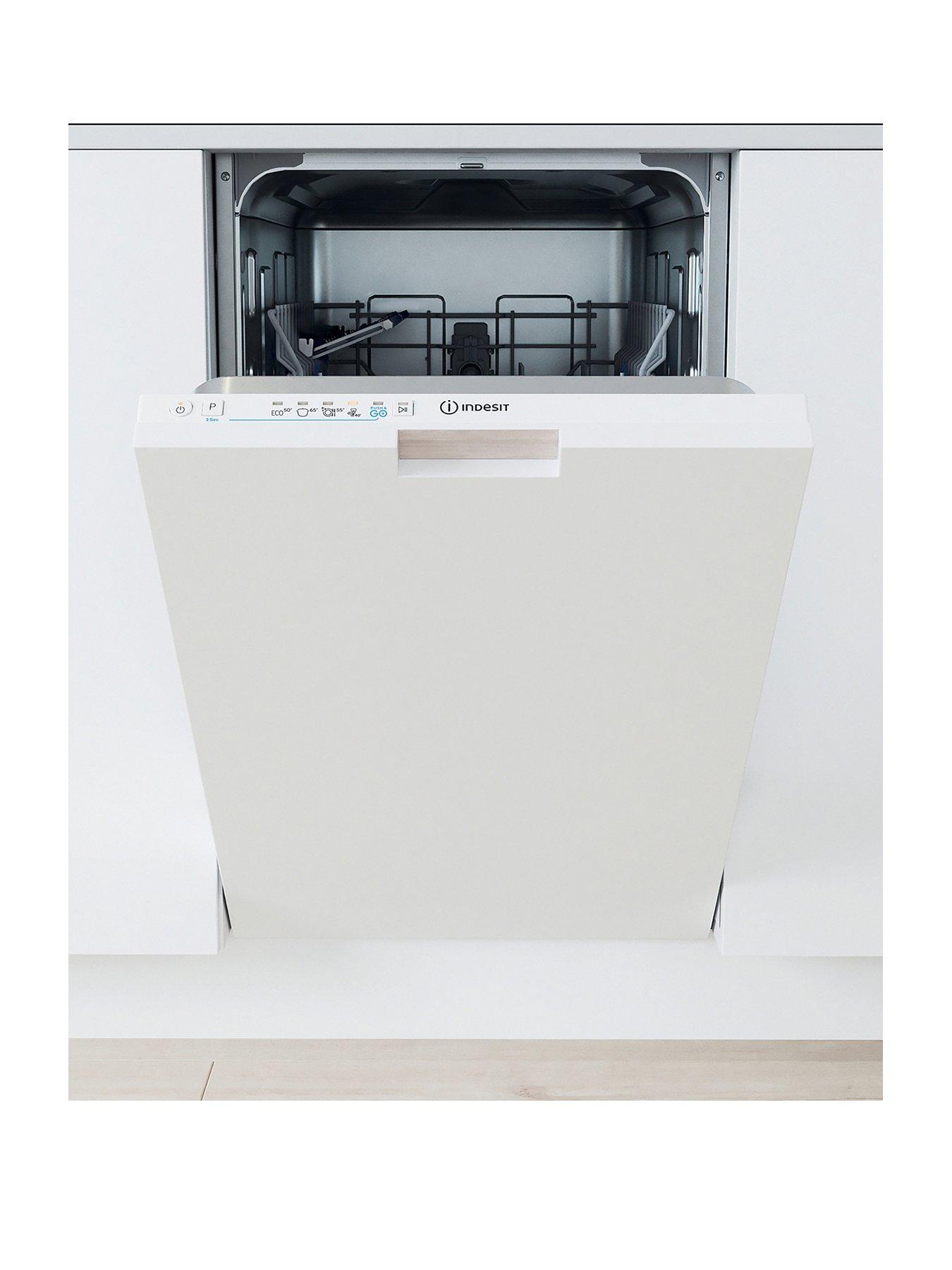 Image 1 of 7 of Indesit IN2ID10CS80UK Push&amp;Go Integrated Slimline Dishwasher - White