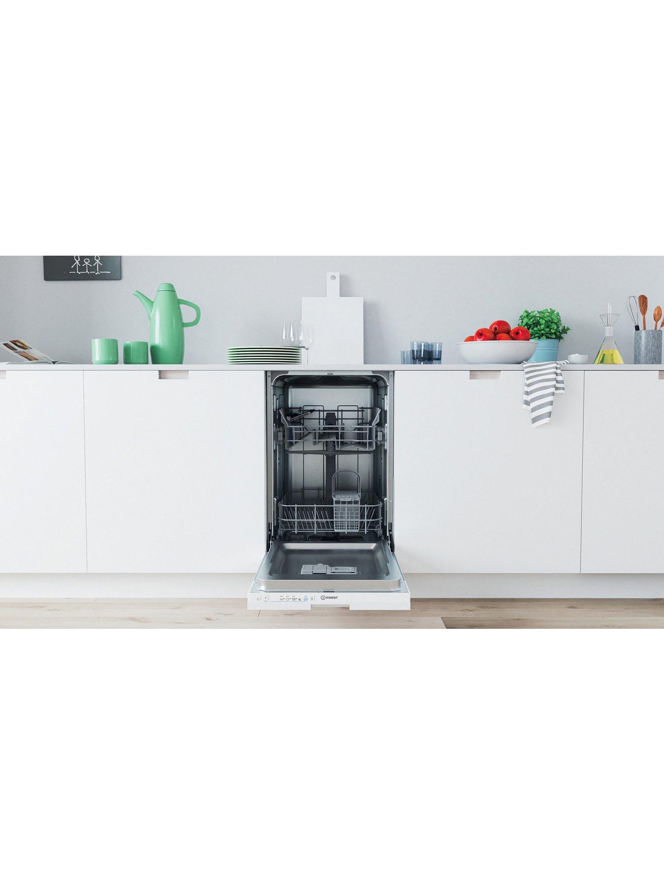 Image 3 of 7 of Indesit IN2ID10CS80UK Push&amp;Go Integrated Slimline Dishwasher - White