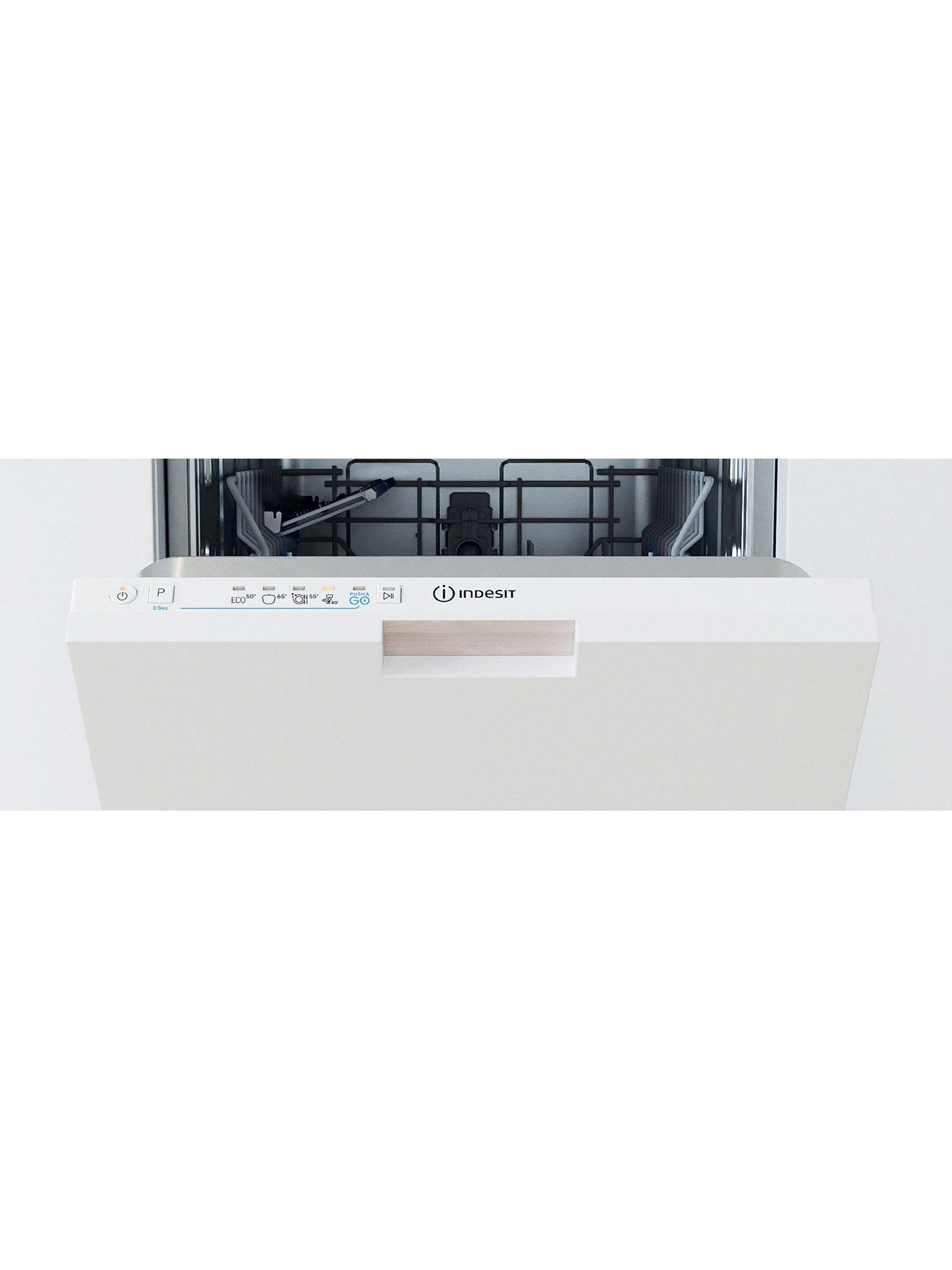  image of indesit-in2id10cs80uk-pushampgo-integrated-slimline-dishwasher-white