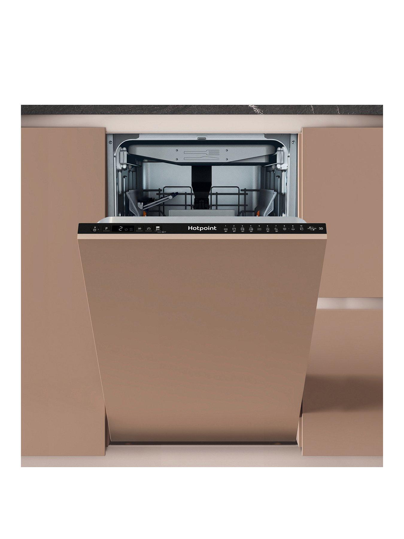 undefined HP6IC11BS7LA0UK Integrated 45cm Wide Slimline Dishwasher - Black