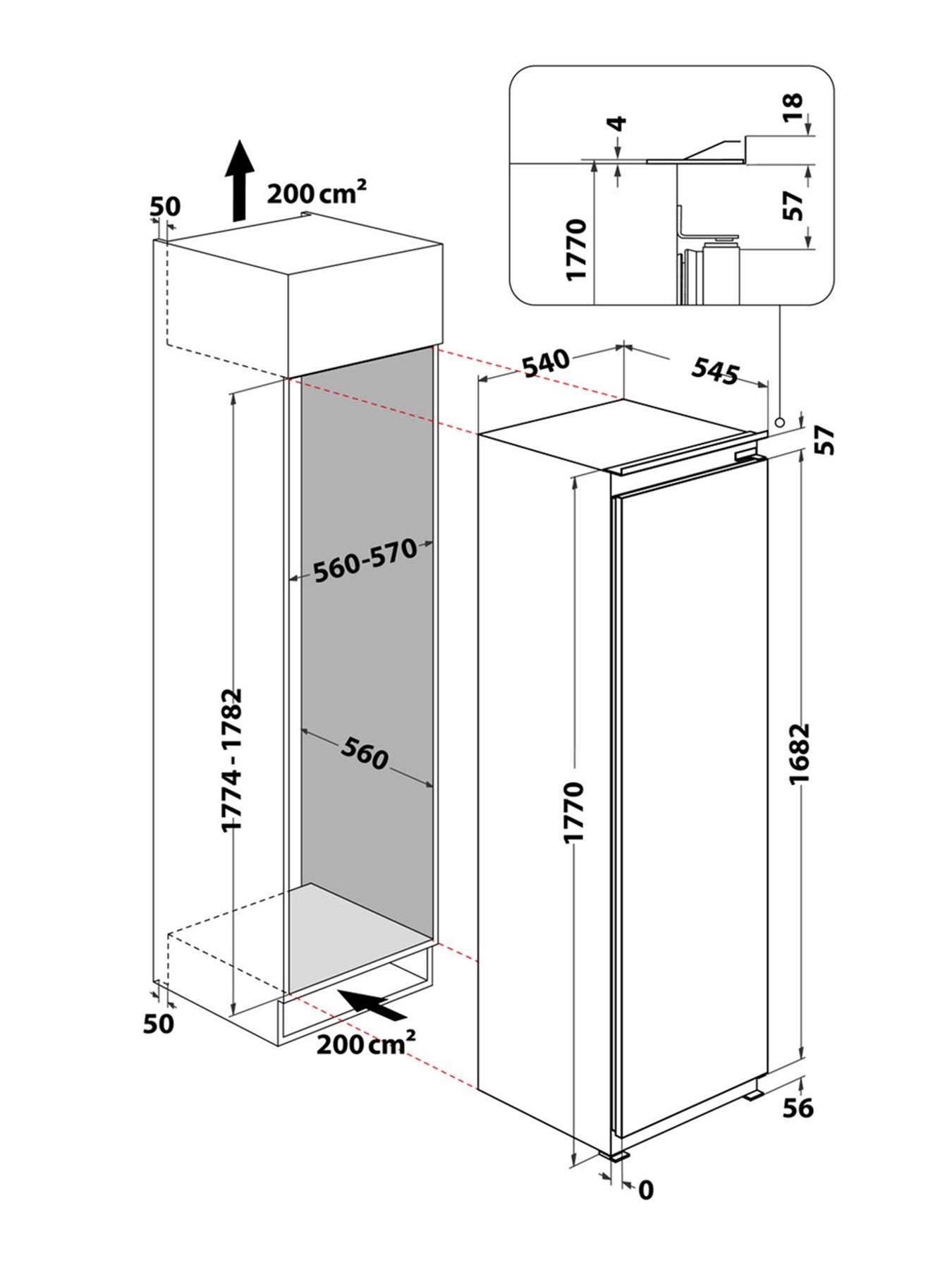 Image 5 of 5 of Hotpoint HTSD18F013H1 Integrated Tall Freezer - White