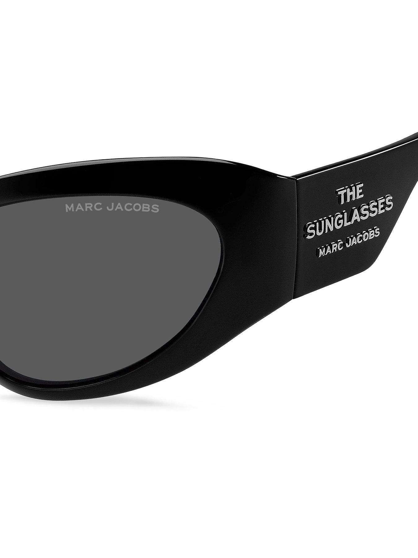  image of marc-jacobs-marc-773s-wraparound-polyamide-sunglasses-black