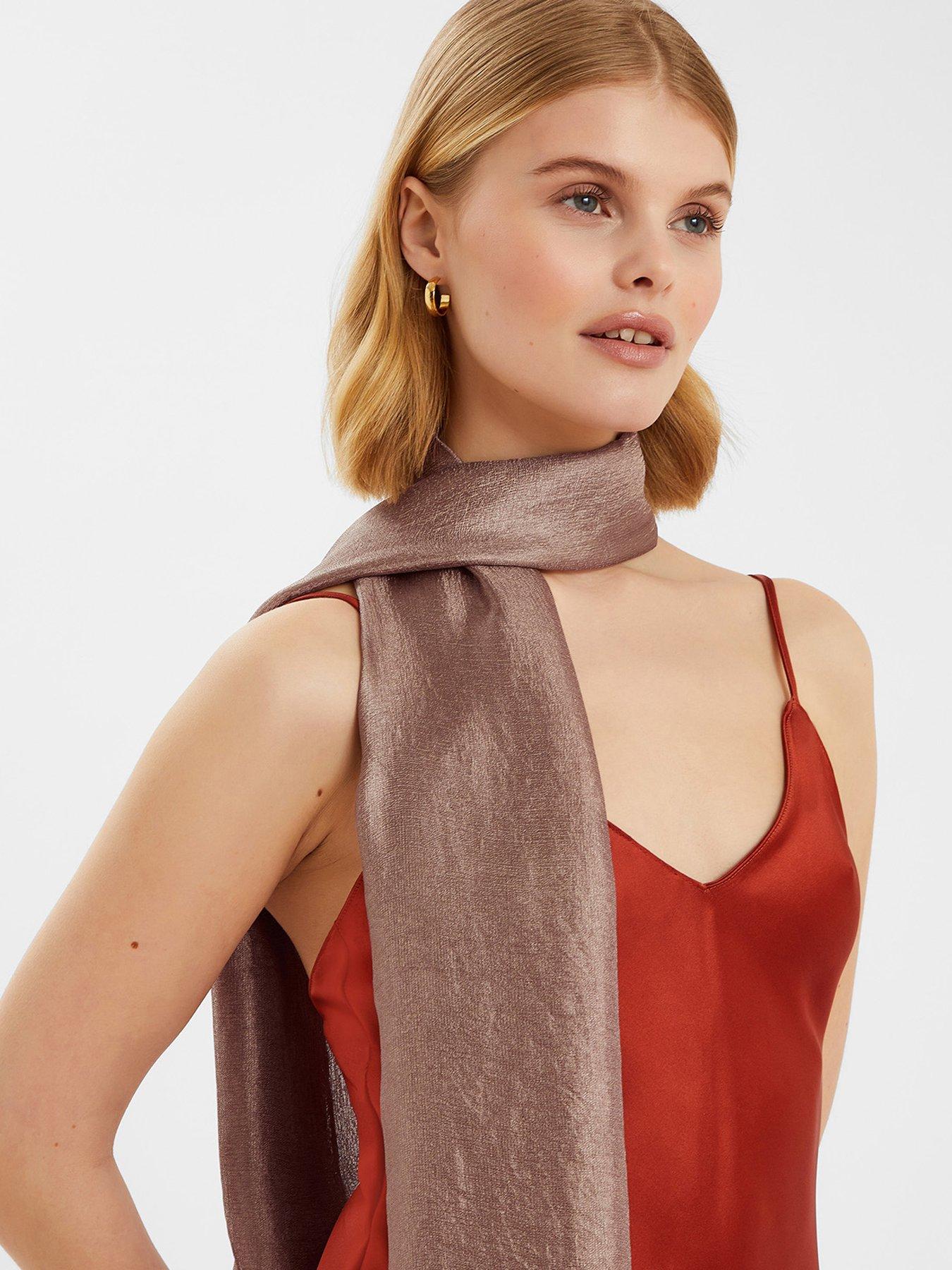 Image 2 of 3 of Accessorize Sammy Shimmer Scarf - Champagne