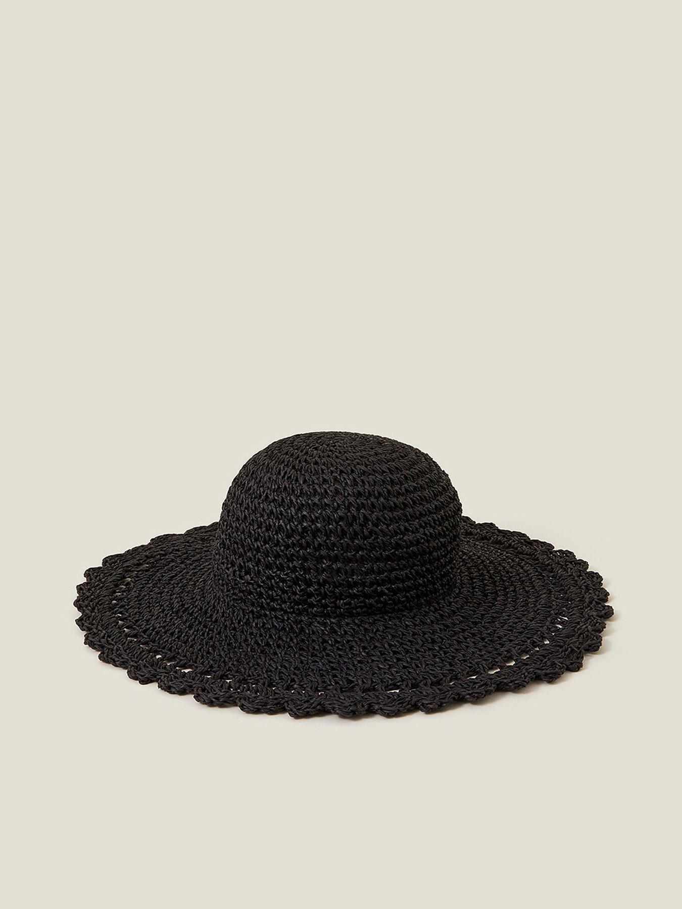 undefined Scallop Edge Floppy Hat - Black