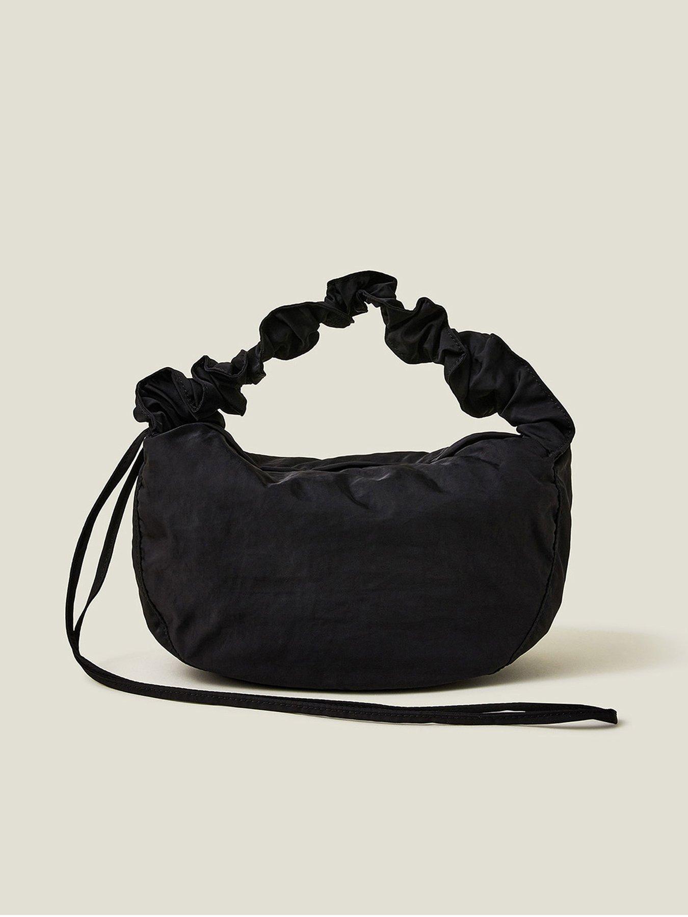  image of accessorize-ruched-sling-bag-black