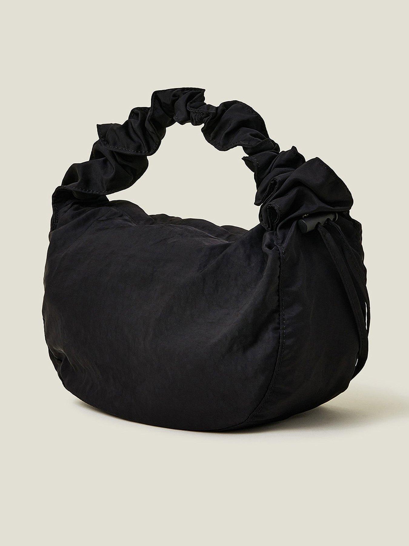  image of accessorize-ruched-sling-bag-black