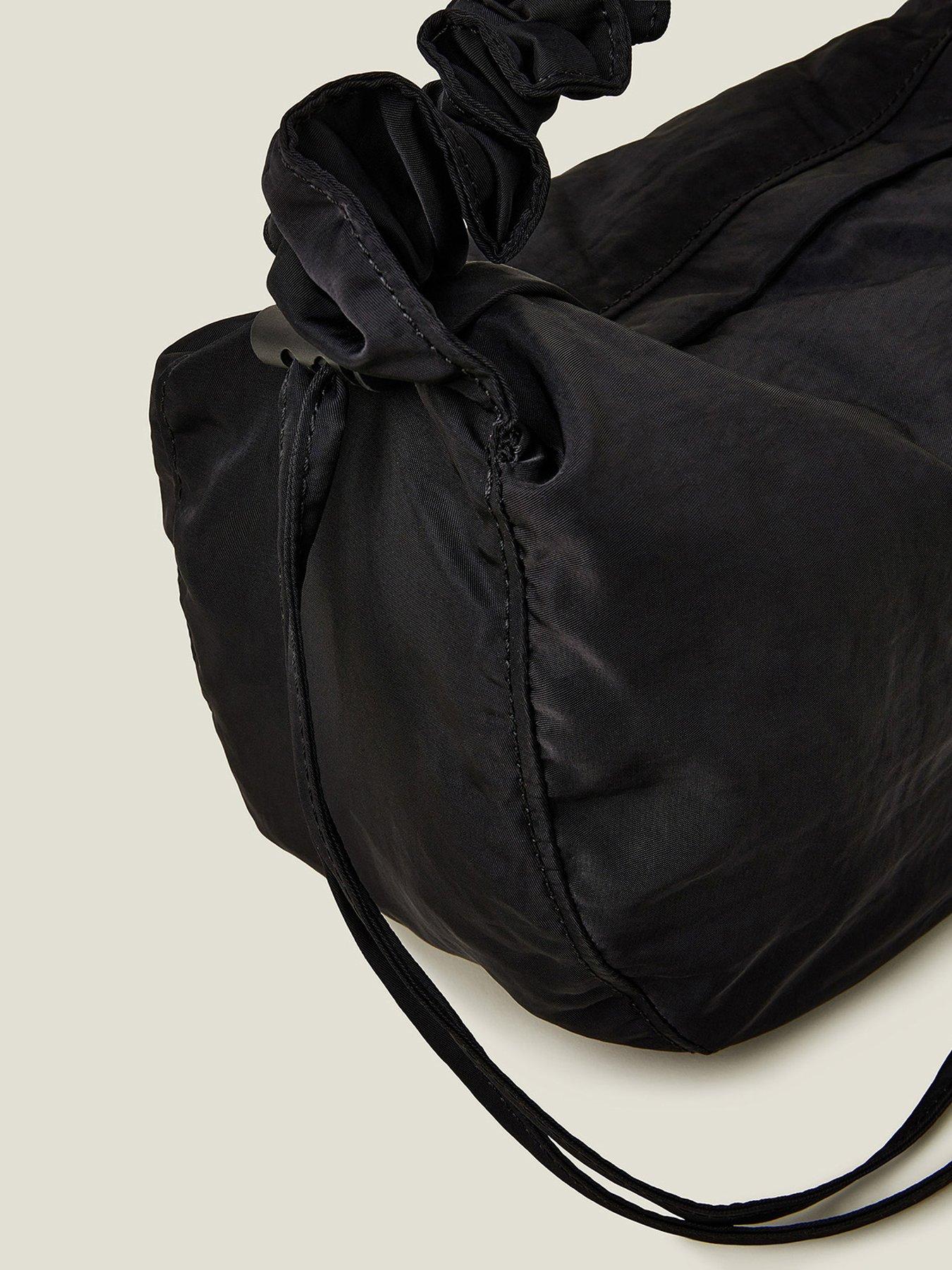  image of accessorize-ruched-sling-bag-black
