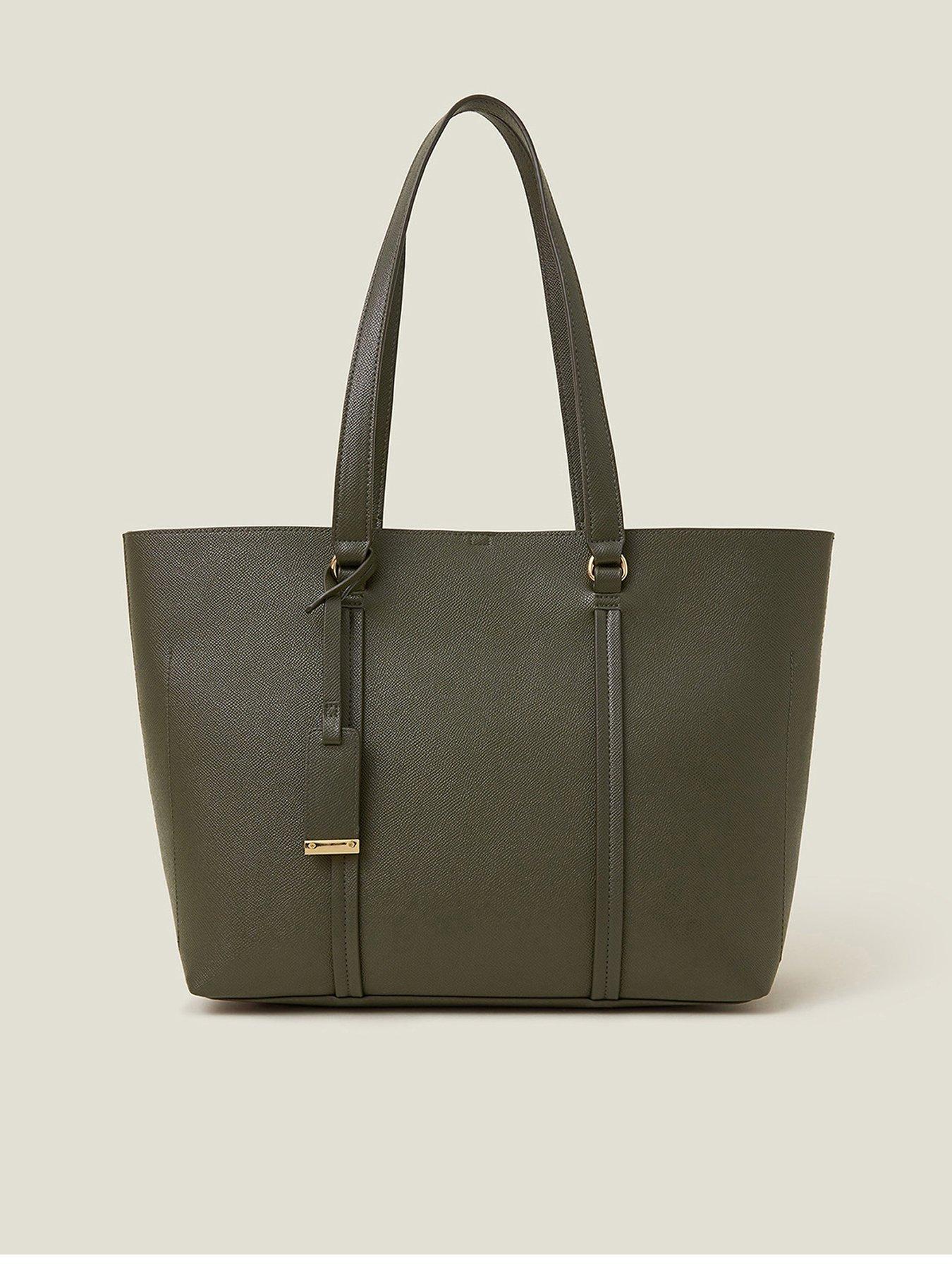  image of accessorize-alex-tote-bag-khaki