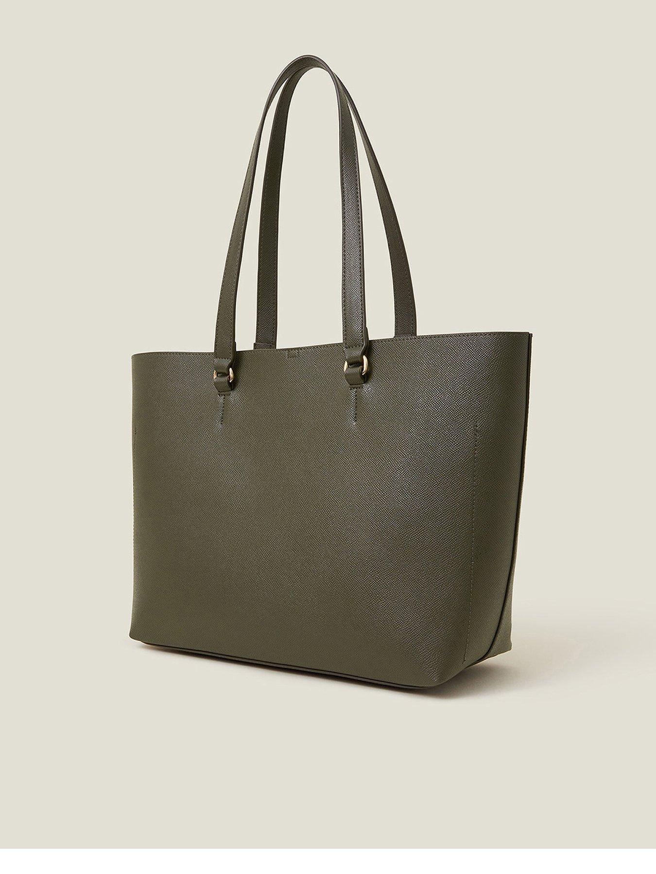  image of accessorize-alex-tote-bag-khaki