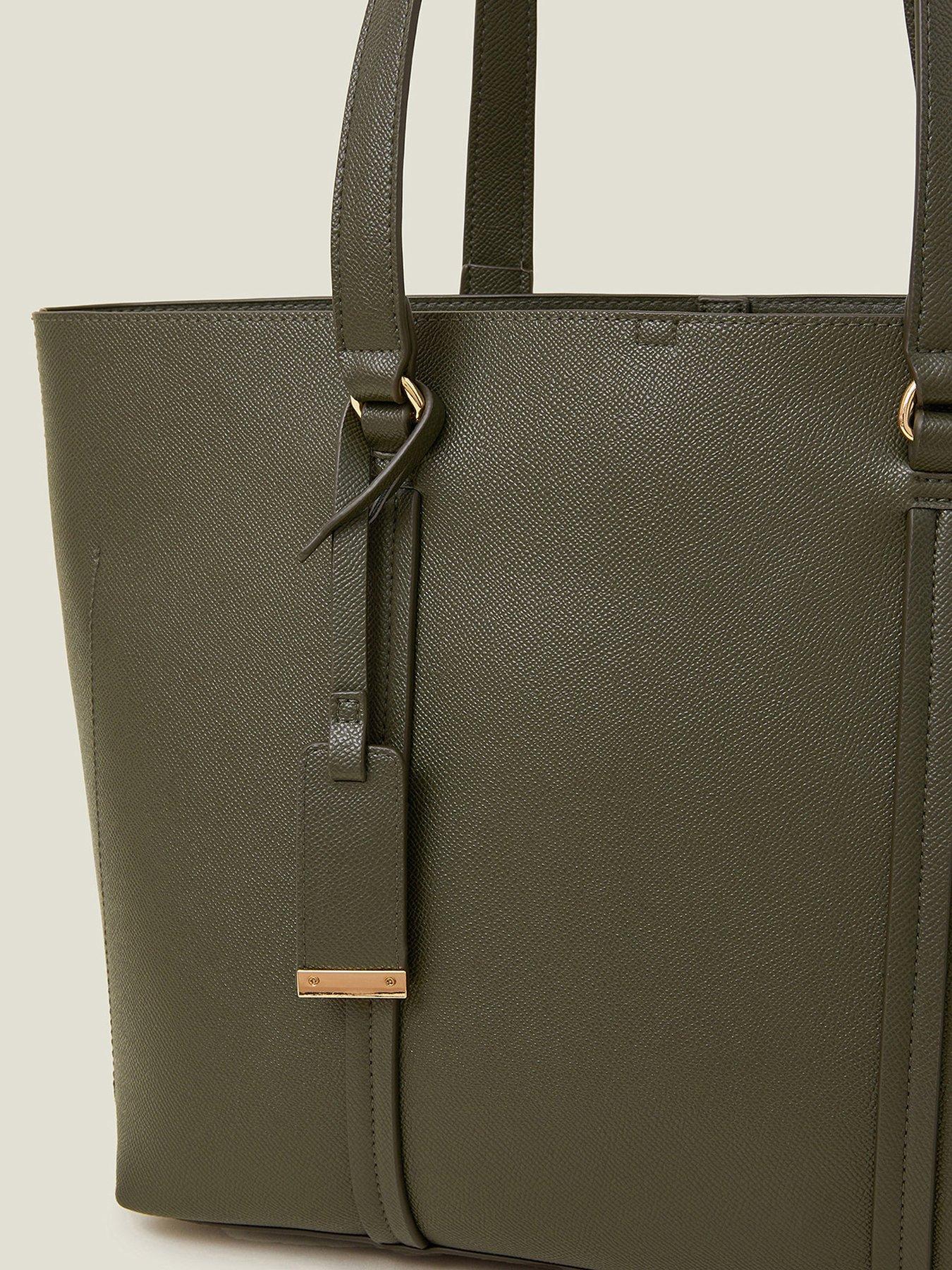  image of accessorize-alex-tote-bag-khaki