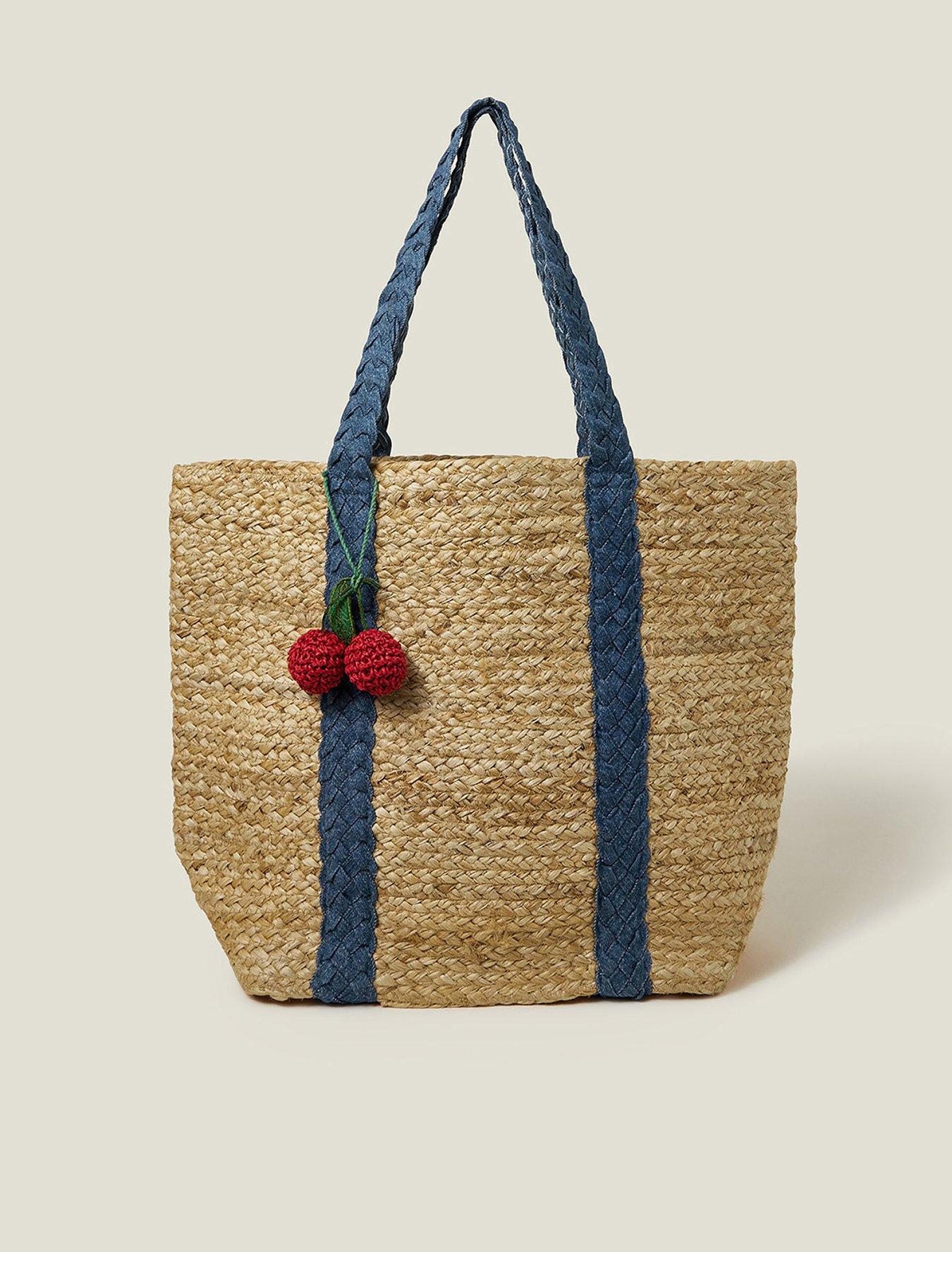 undefined Jute Shoulder Denim Strap - Natural