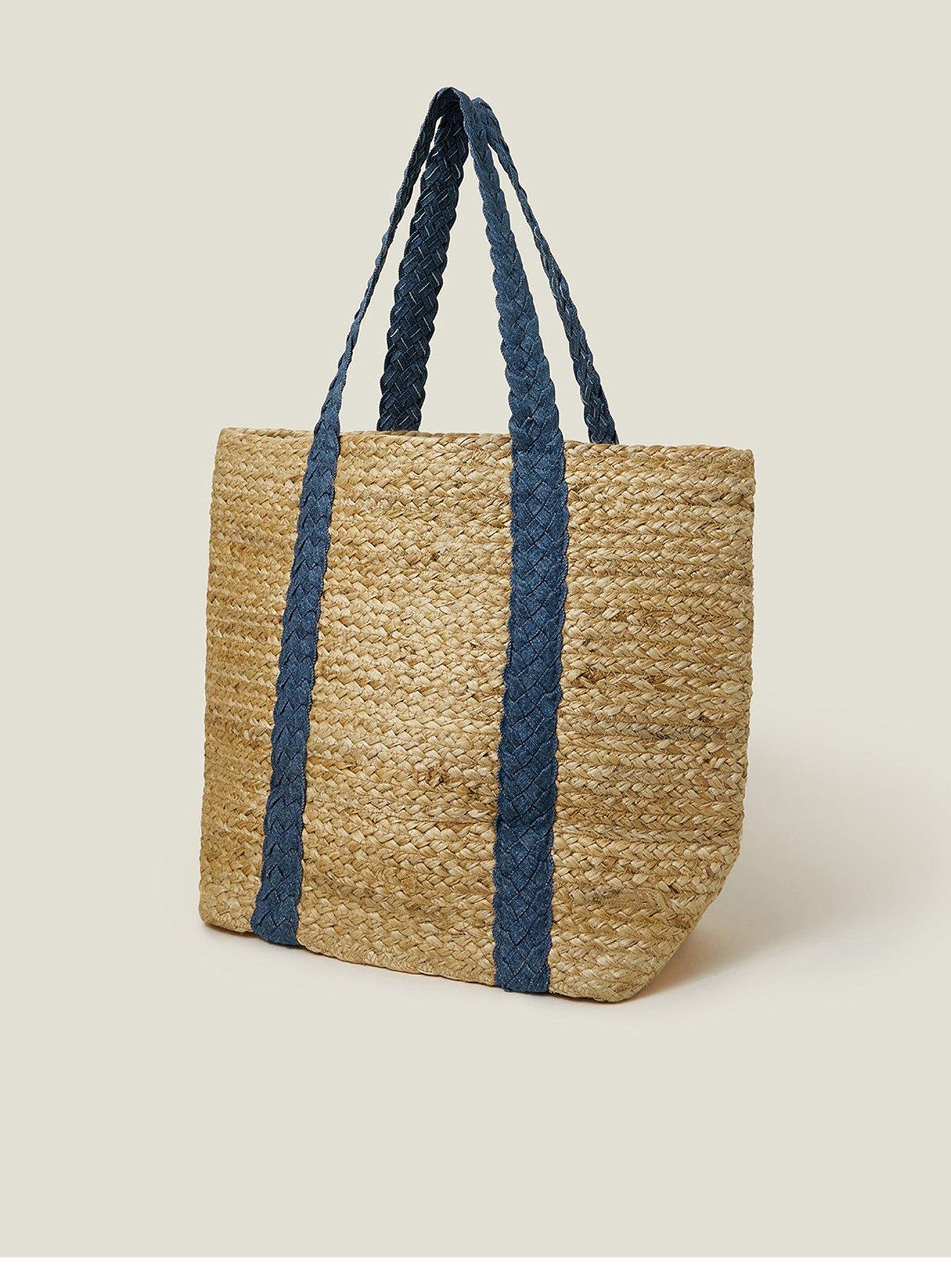 Image 3 of 5 of Accessorize Jute Shoulder Denim Strap - Natural