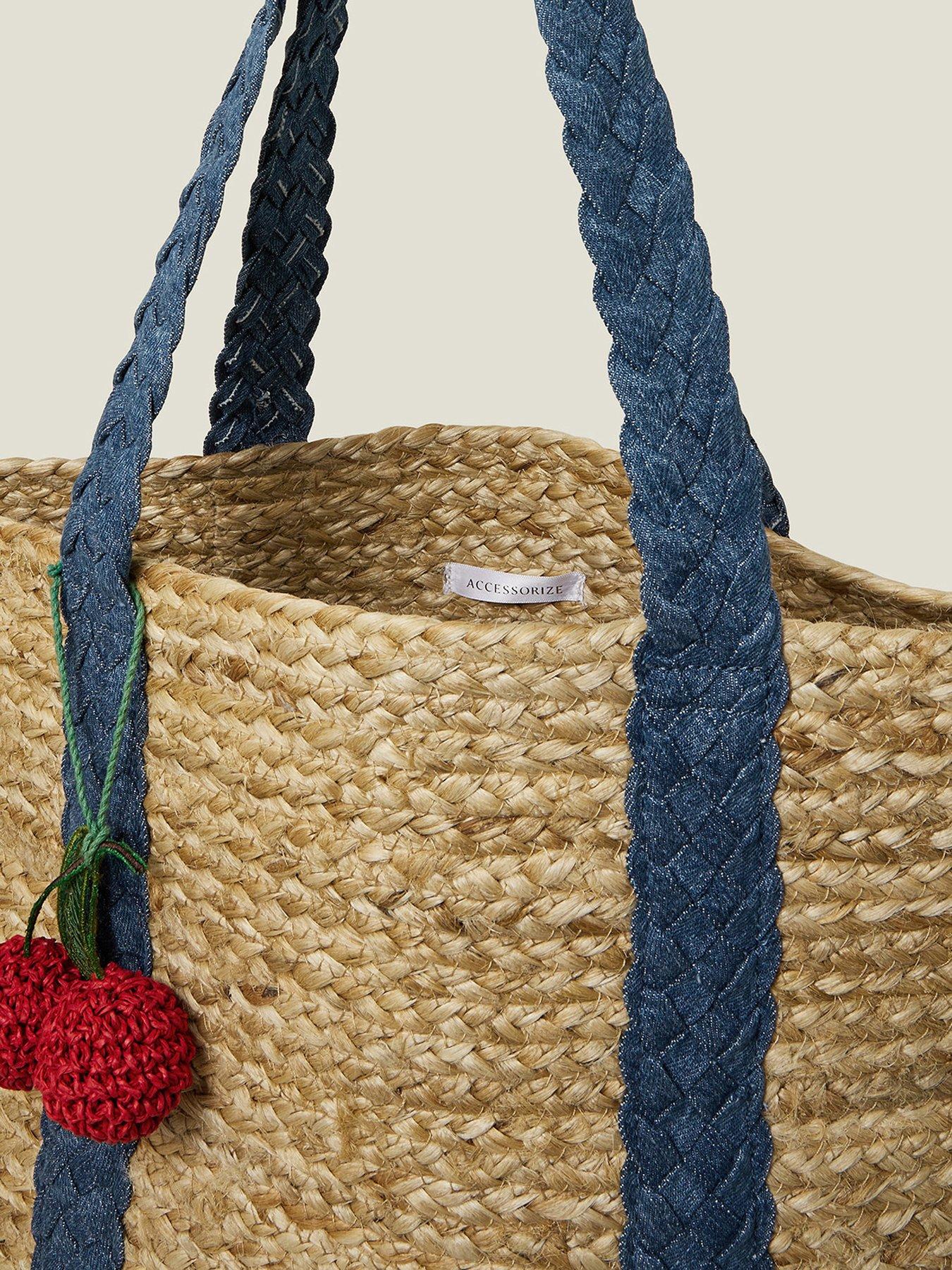 Image 5 of 5 of Accessorize Jute Shoulder Denim Strap - Natural