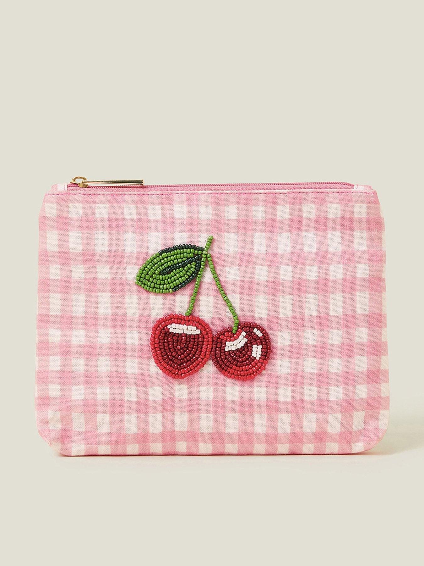 accessorize-cherry-gingham-pouch-pink