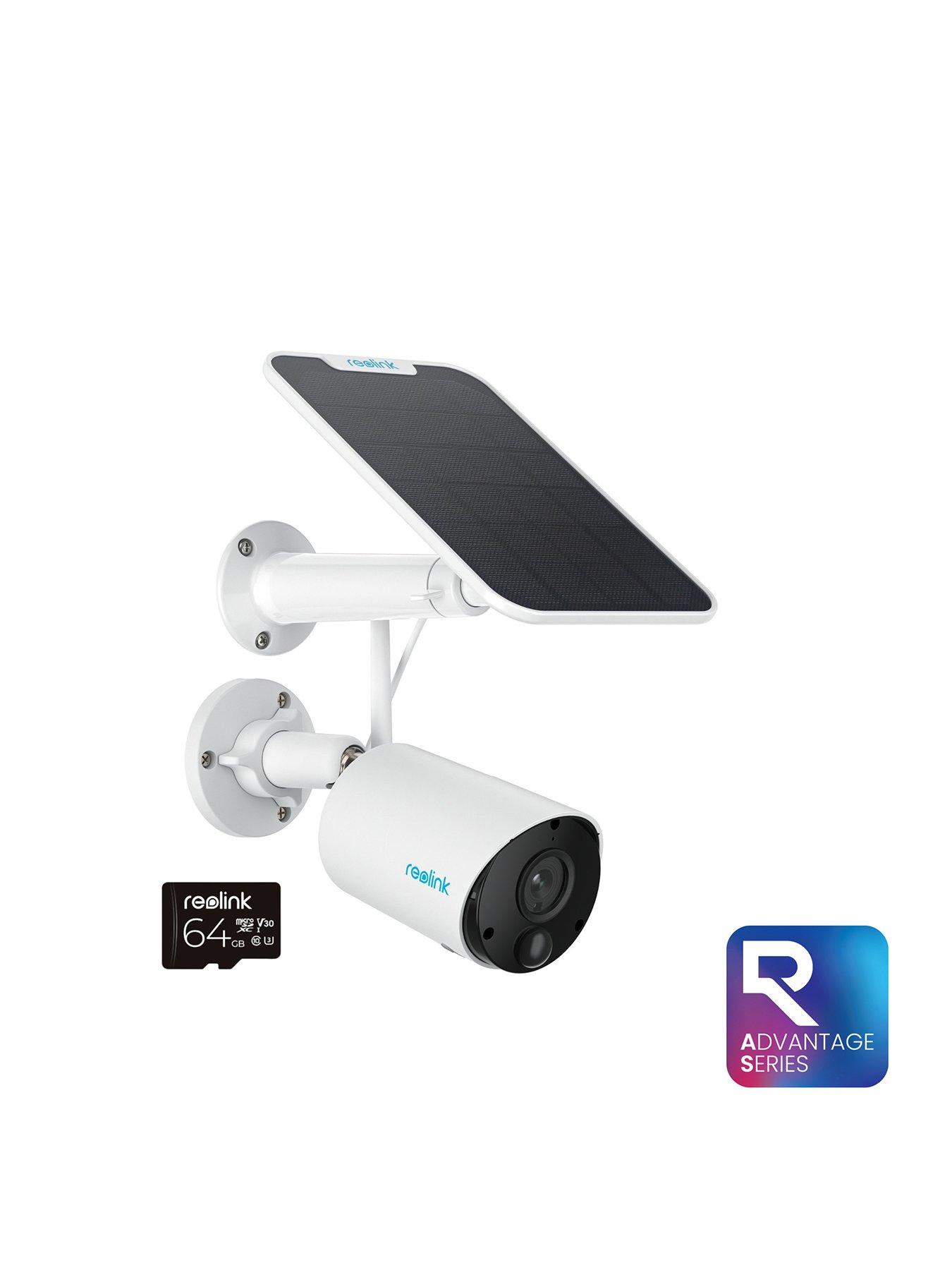 Reolink 3MP Wi-Fi Battery Security Camera for Outdoors, Smart Detection, No Monthly Fees, Argus Series B320+Solar Panel + 64GB SD Card