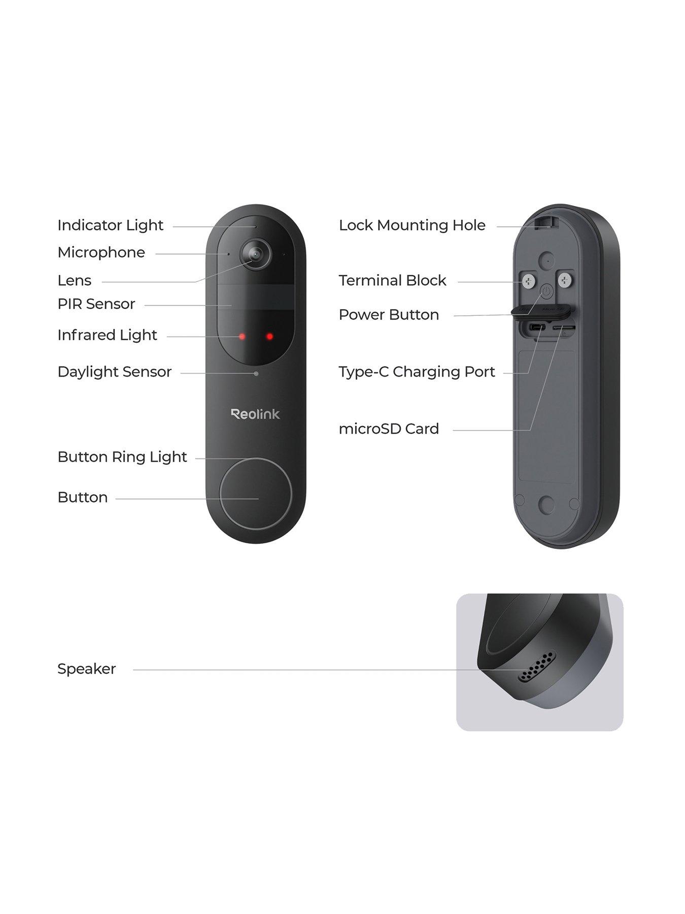 image of reolink-2k-4mp-battery-doorbell-smart-detection-amp-chime-included-245ghz-wifi-night-vision-2-way-talk-d340b-with-chime-64gb-sd-card