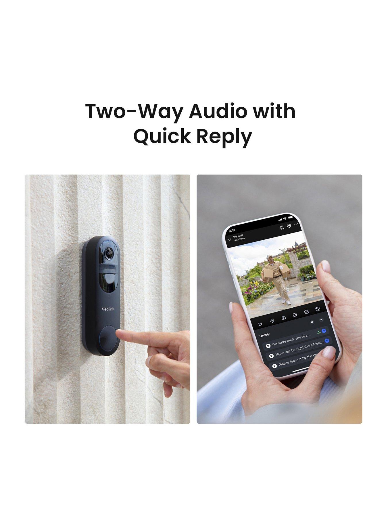  image of reolink-2k-4mp-battery-doorbell-smart-detection-amp-chime-included-245ghz-wifi-night-vision-2-way-talk-d340b-with-chime-64gb-sd-card