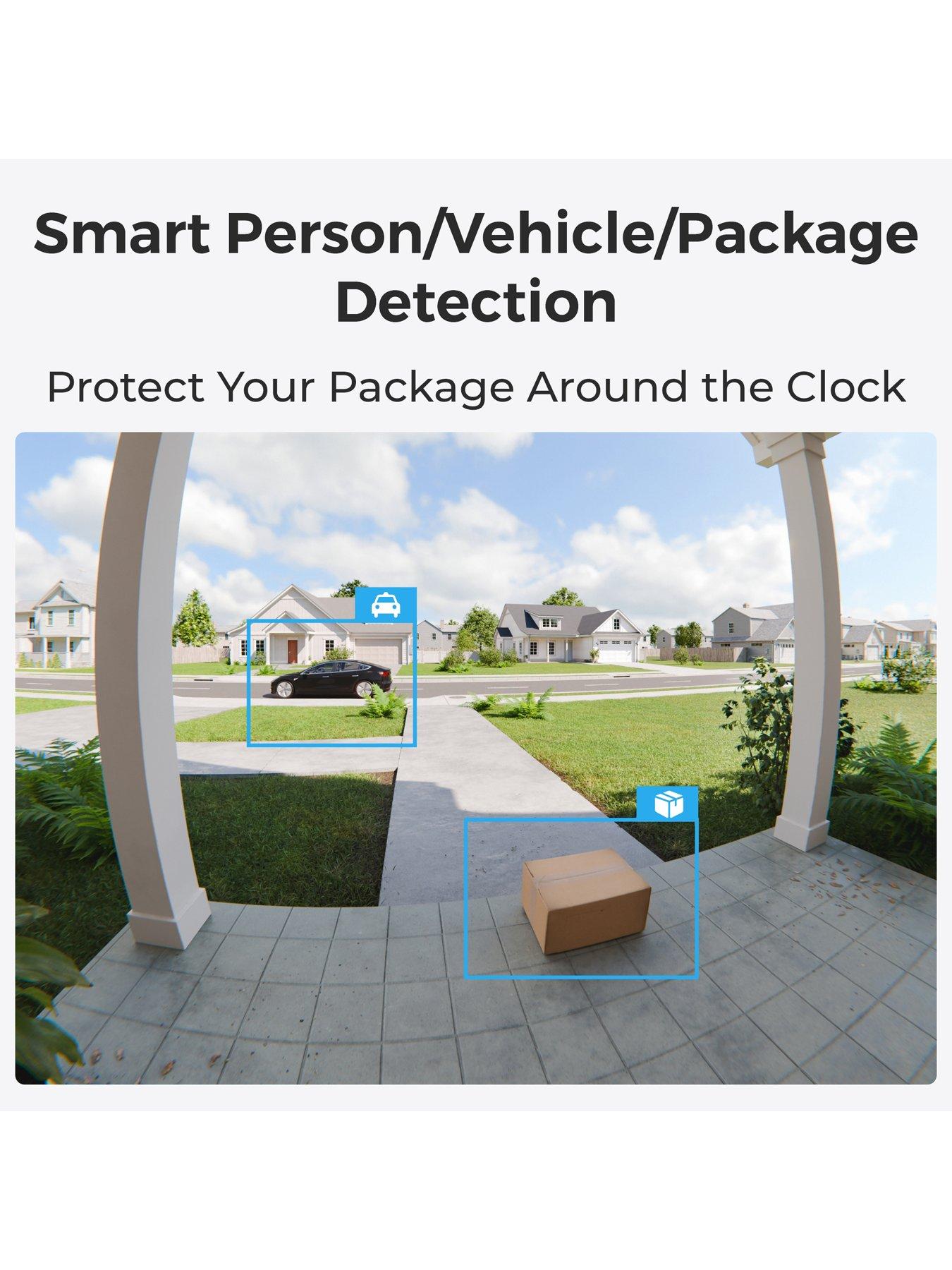 Image 6 of 7 of Reolink 2K 4MP Battery Doorbell, Smart Detection &amp; Chime Included, 2.4/5GHz WiFi, Night Vision, 2-Way Talk D340B with Chime + 64GB SD Card