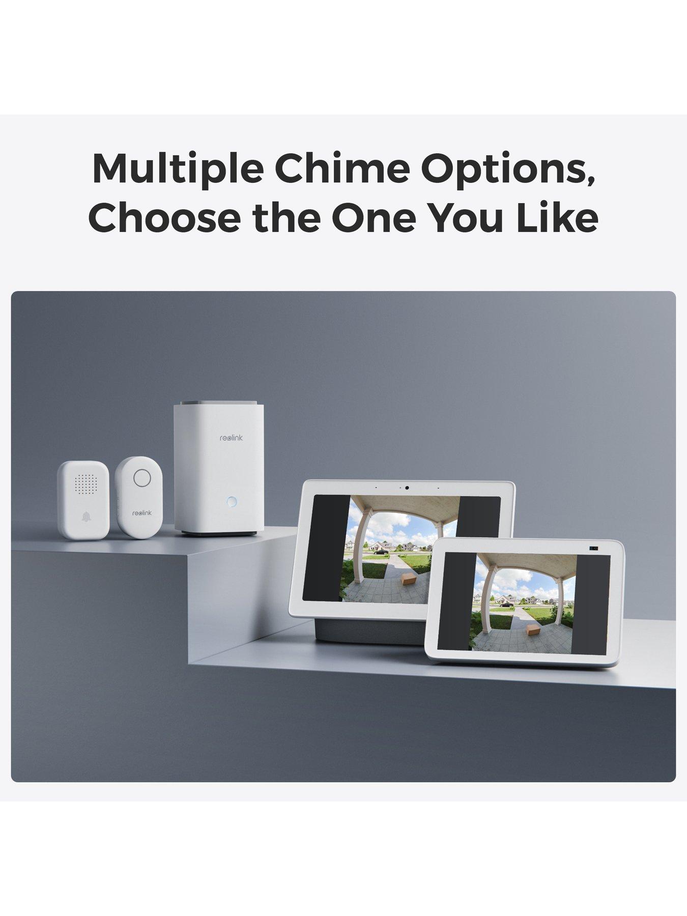 Image 7 of 7 of Reolink 2K 4MP Battery Doorbell, Smart Detection &amp; Chime Included, 2.4/5GHz WiFi, Night Vision, 2-Way Talk D340B with Chime + 64GB SD Card