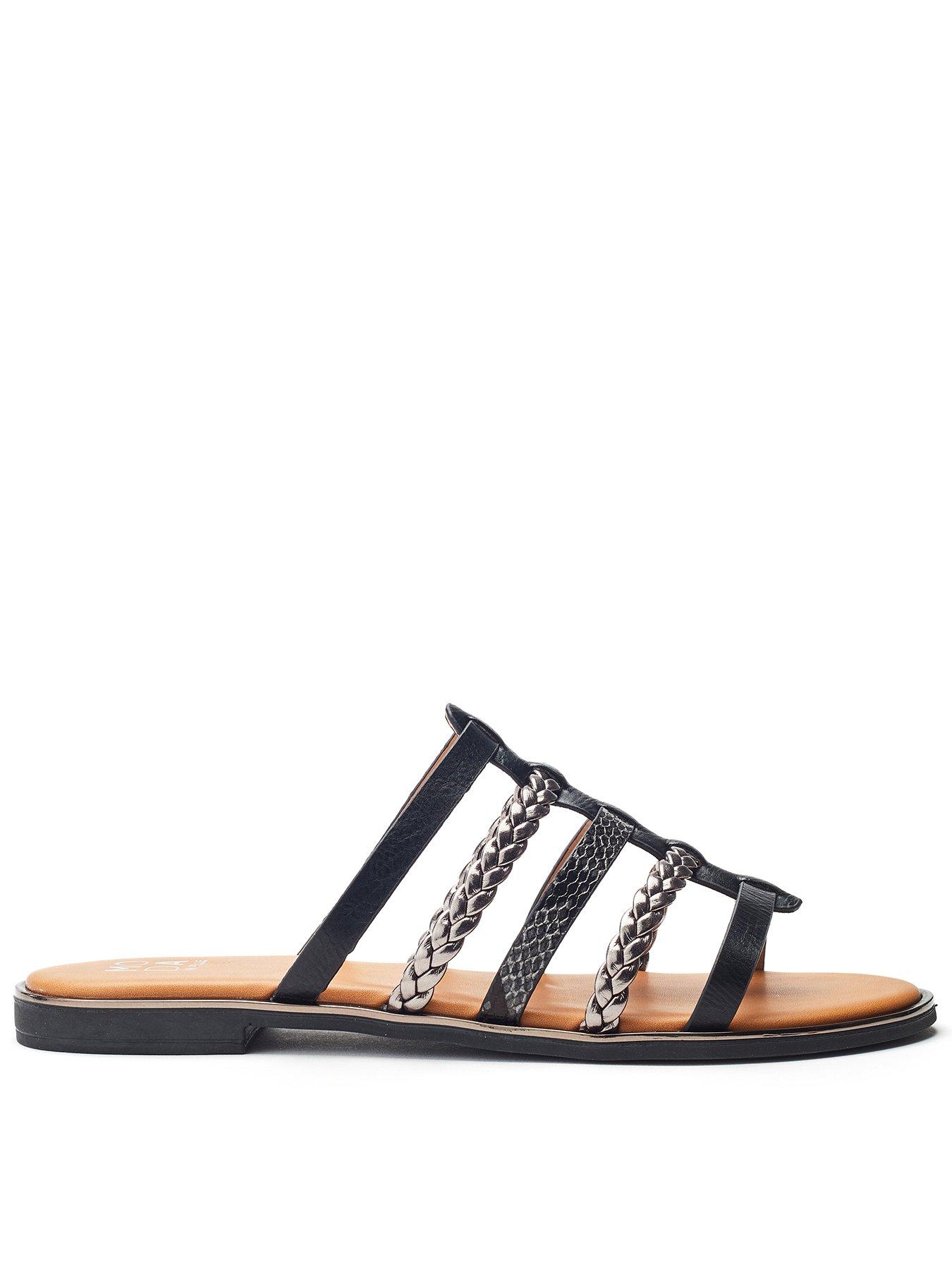 Moda In Pelle Junie Multi Strap Sandals - Black