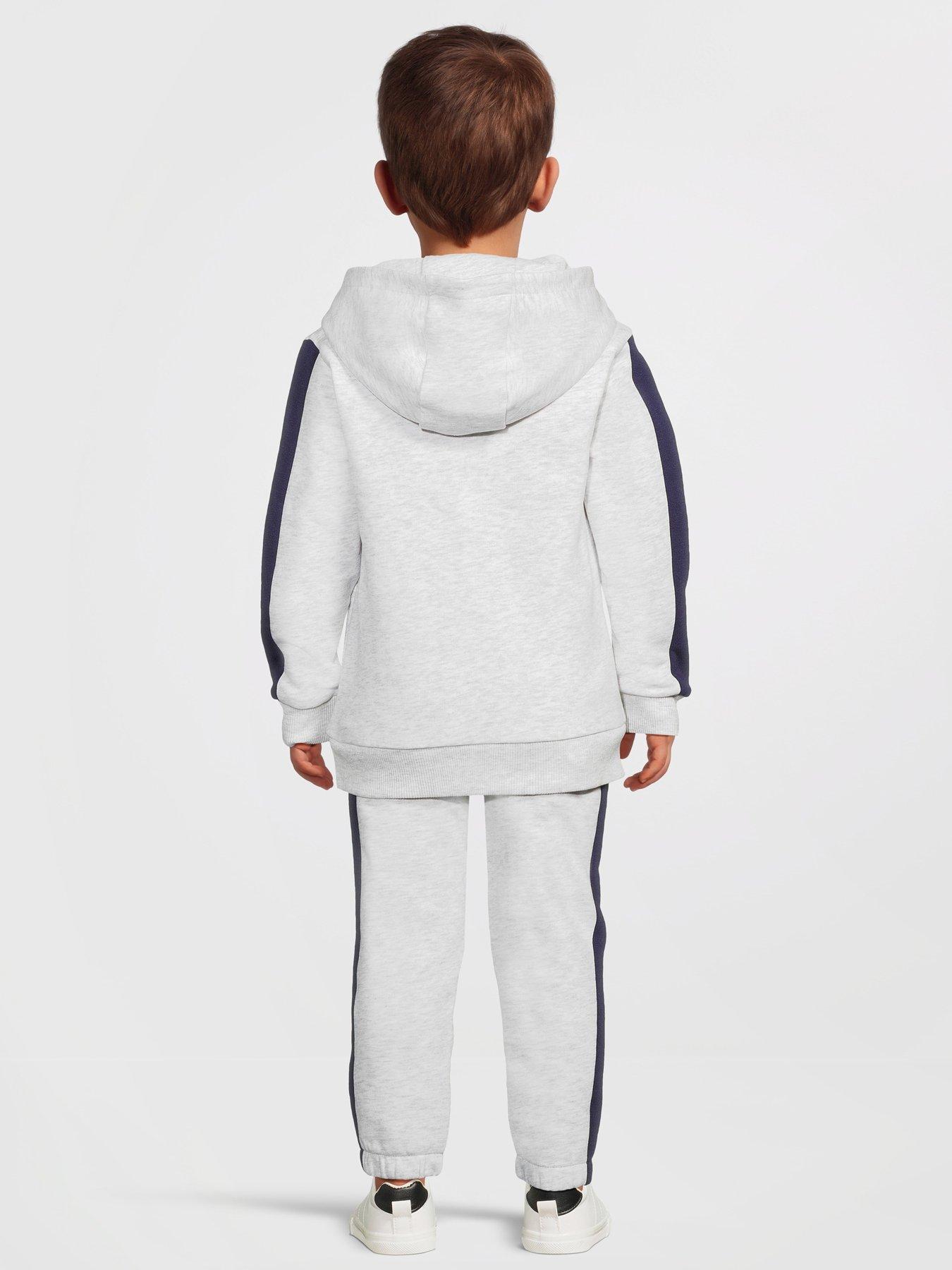 Image 2 of 5 of Mini V by Very Boys Varsity Hoodie And Jog Set - Grey