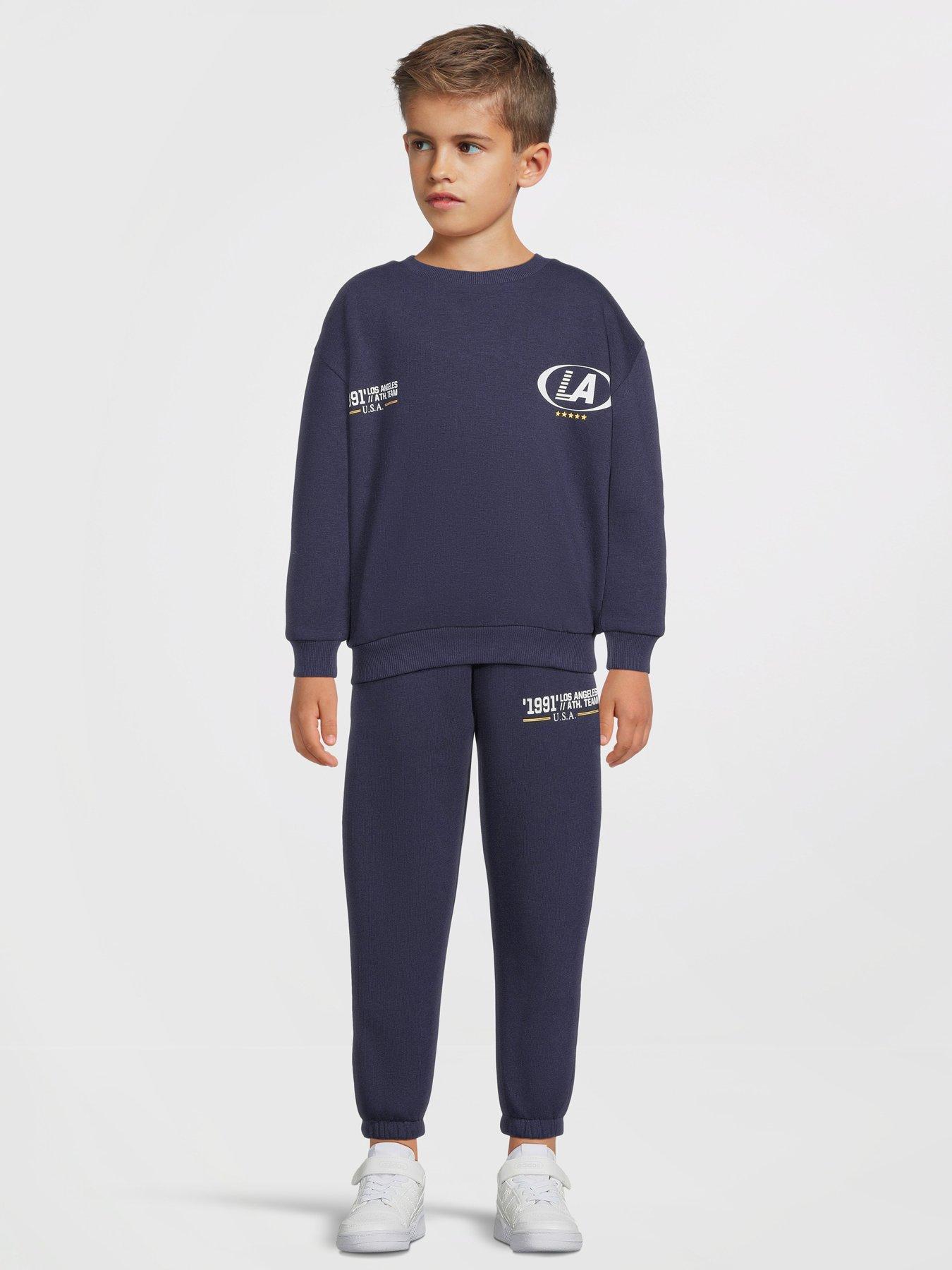 V by Very Boys Sweat And Jogger Set - Navy