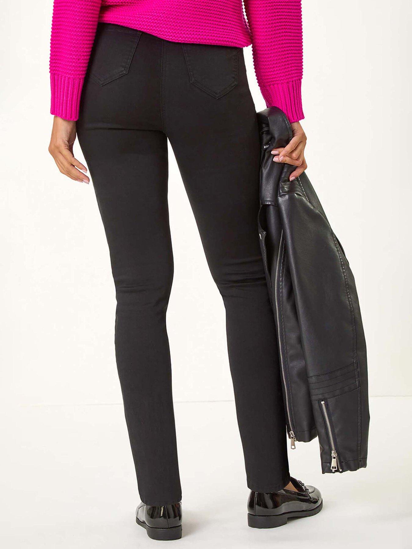 Image 2 of 5 of Roman Slim & Shape Enhance Stretch Jeans - Black