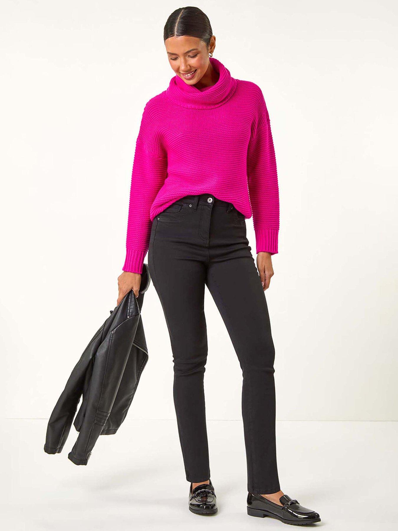 Image 4 of 5 of Roman Slim & Shape Enhance Stretch Jeans - Black
