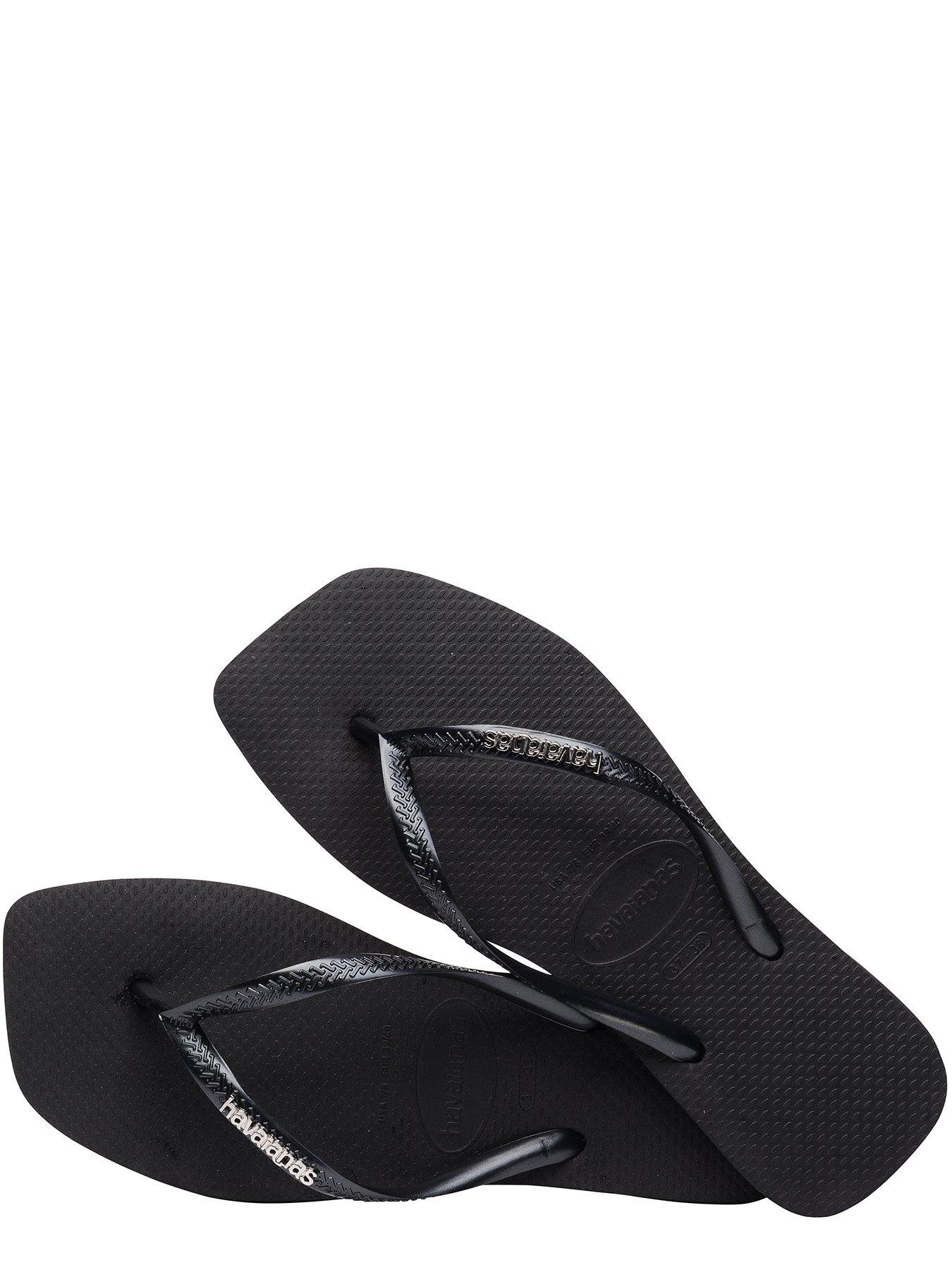 image of havaianas-square-logo-flip-flops-black