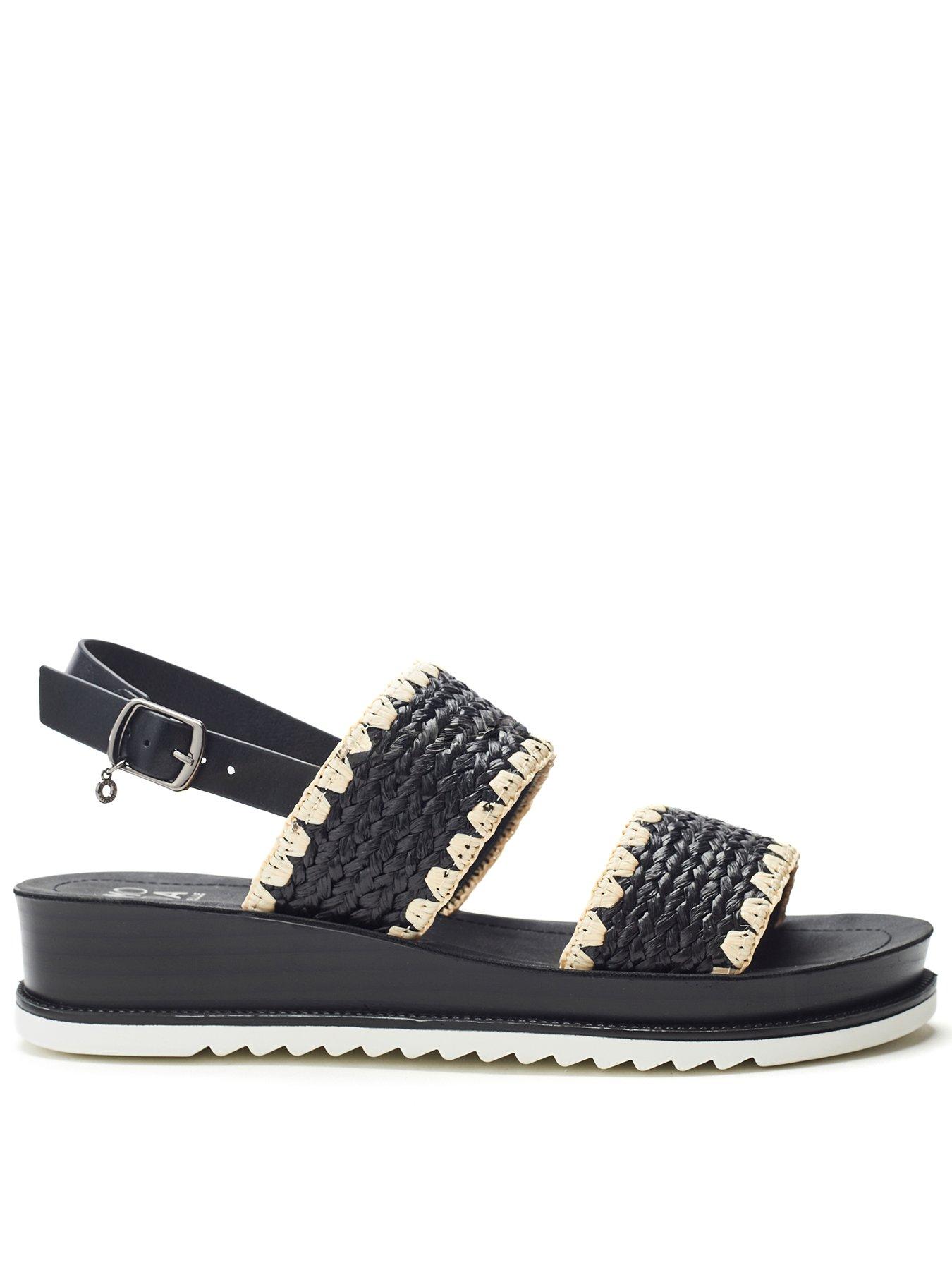 undefined Kyraa Woven Sandals - Black