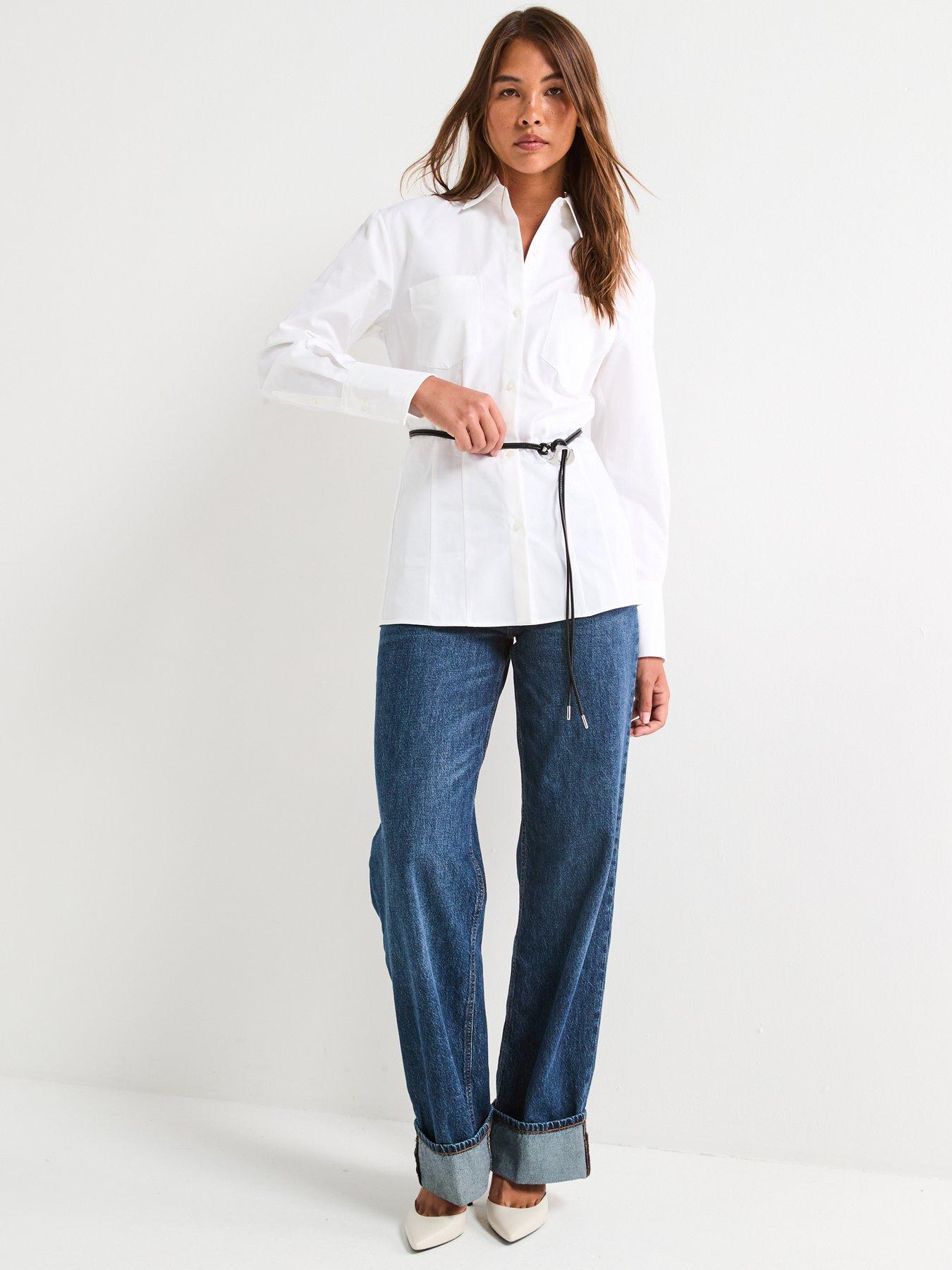 Image 5 of 6 of HUGO Everlee Shirt - White