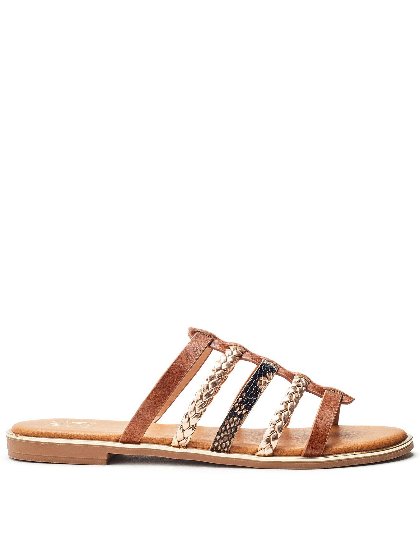 undefined Junie Multi Strap Sandals - Tan