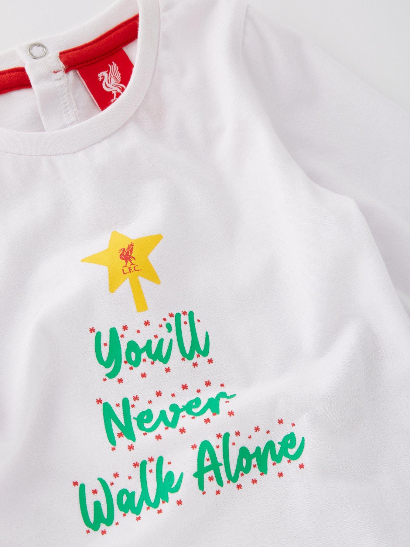 Image 4 of 5 of Liverpool FC Baby Family Christmas LFC You'll Never Walk Alone PJ- Red/White