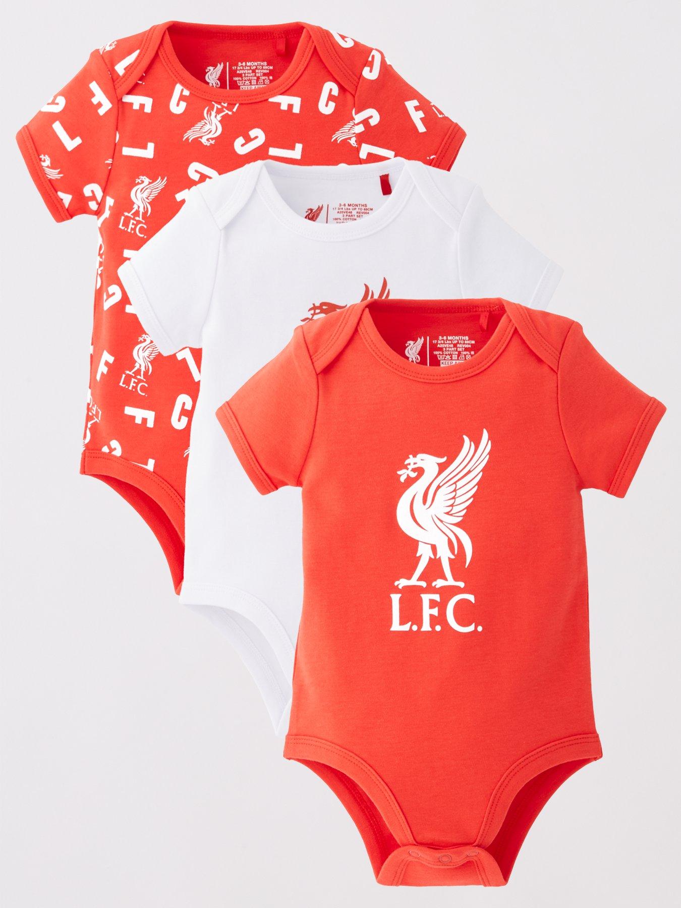 Liverpool FC 3 Pack Baby Bodysuit - Multi