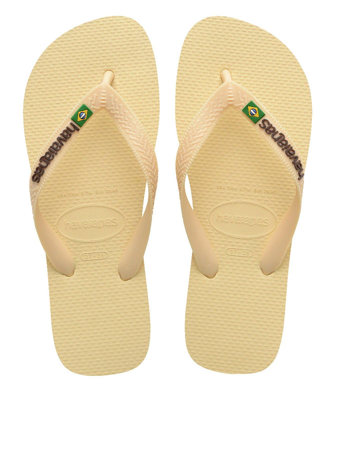 undefined Brasil Logo Flip Flop - Buttercream