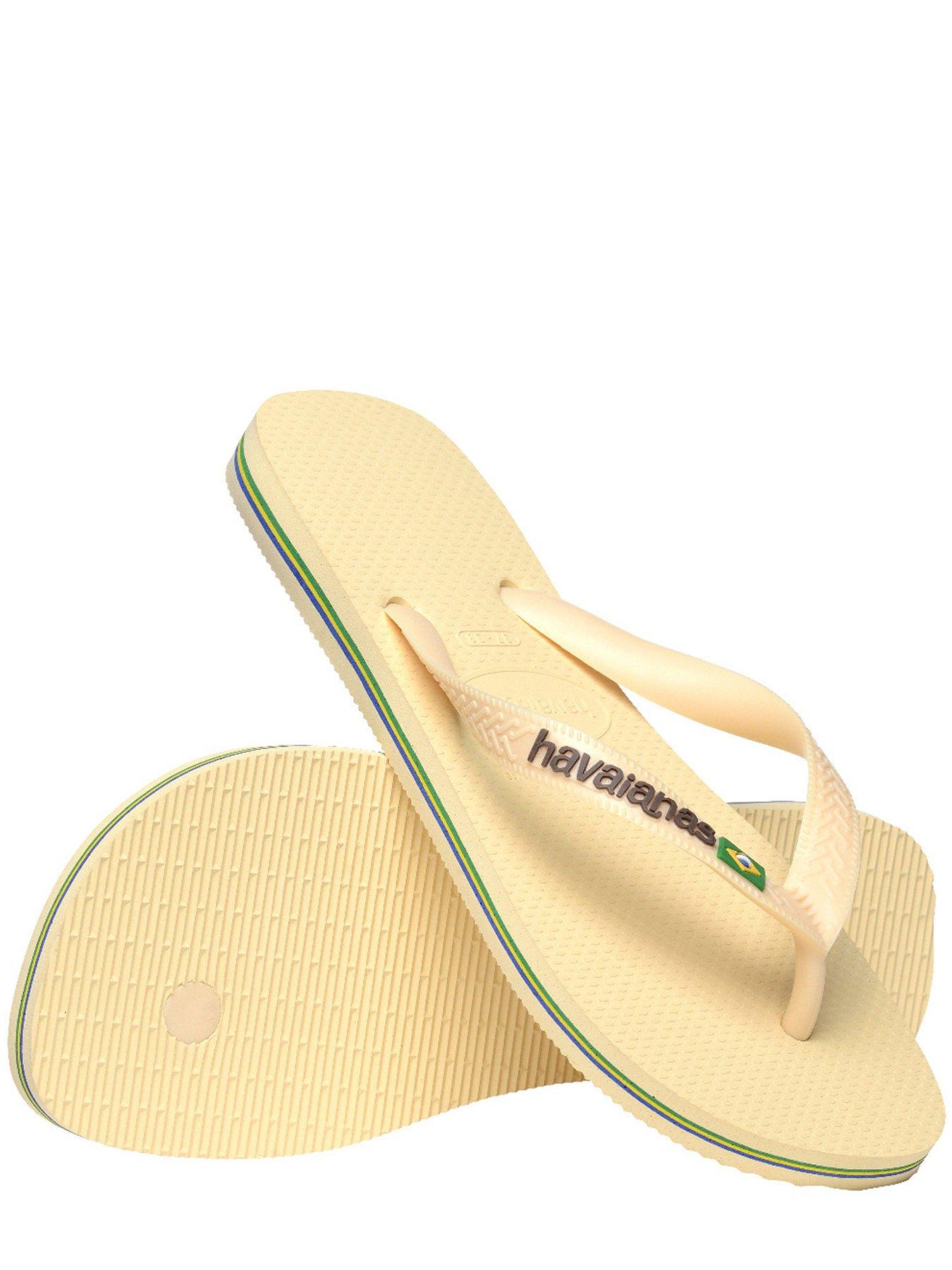  image of havaianas-brasil-logo-flip-flop-buttercream