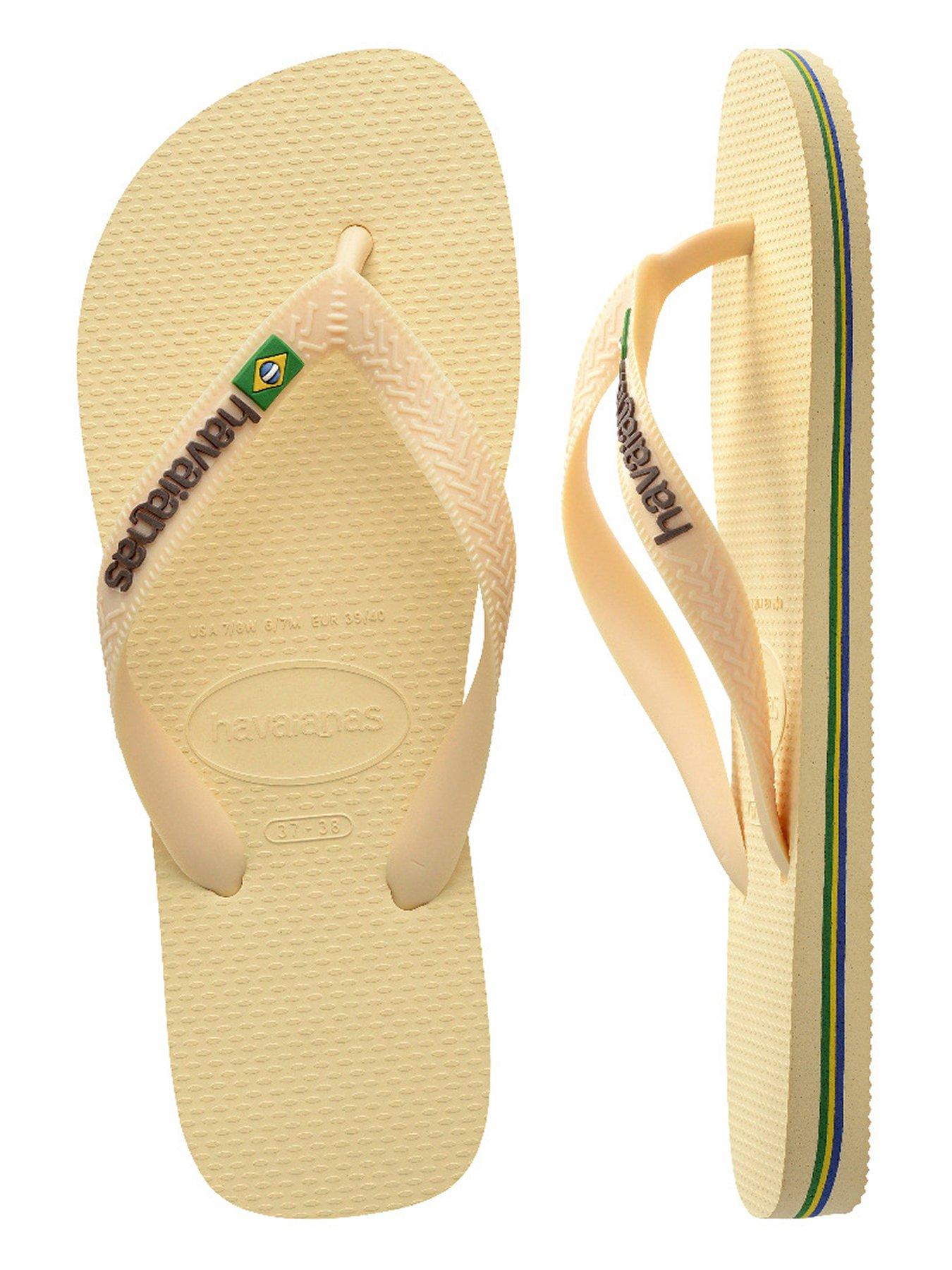  image of havaianas-brasil-logo-flip-flop-buttercream